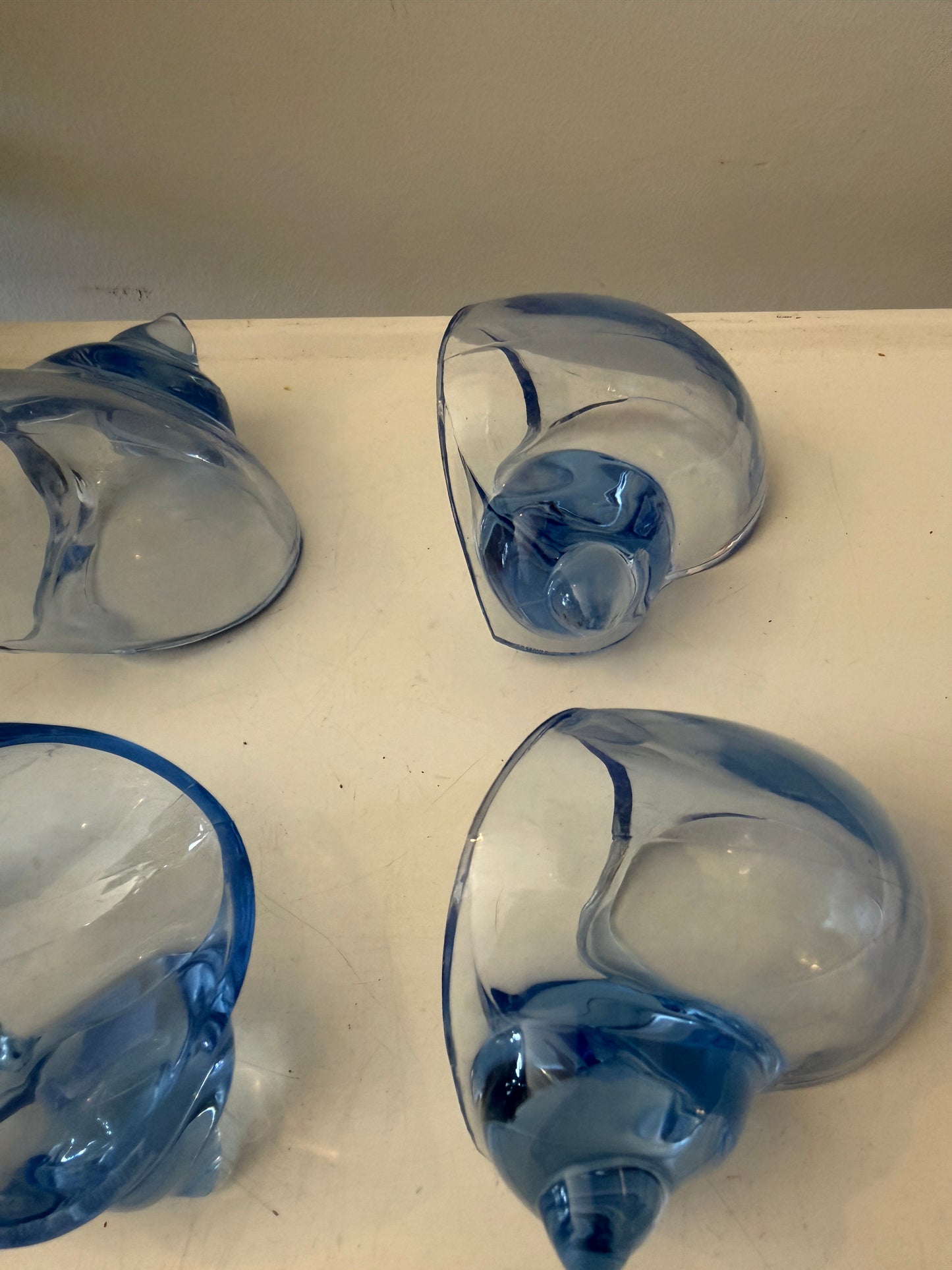 Set van 4 servetringen in de vorm van een schelp