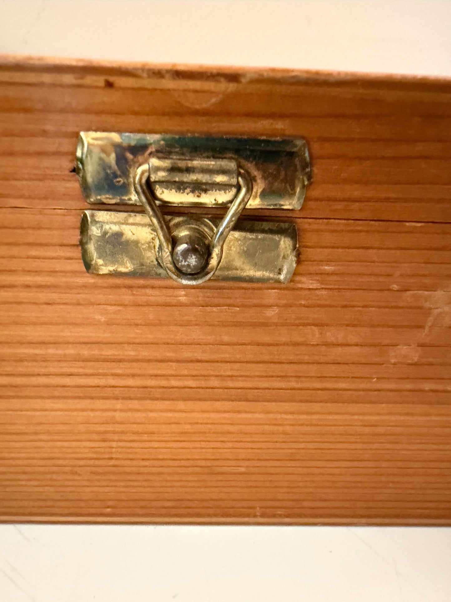 Houten bewaardoos vintage