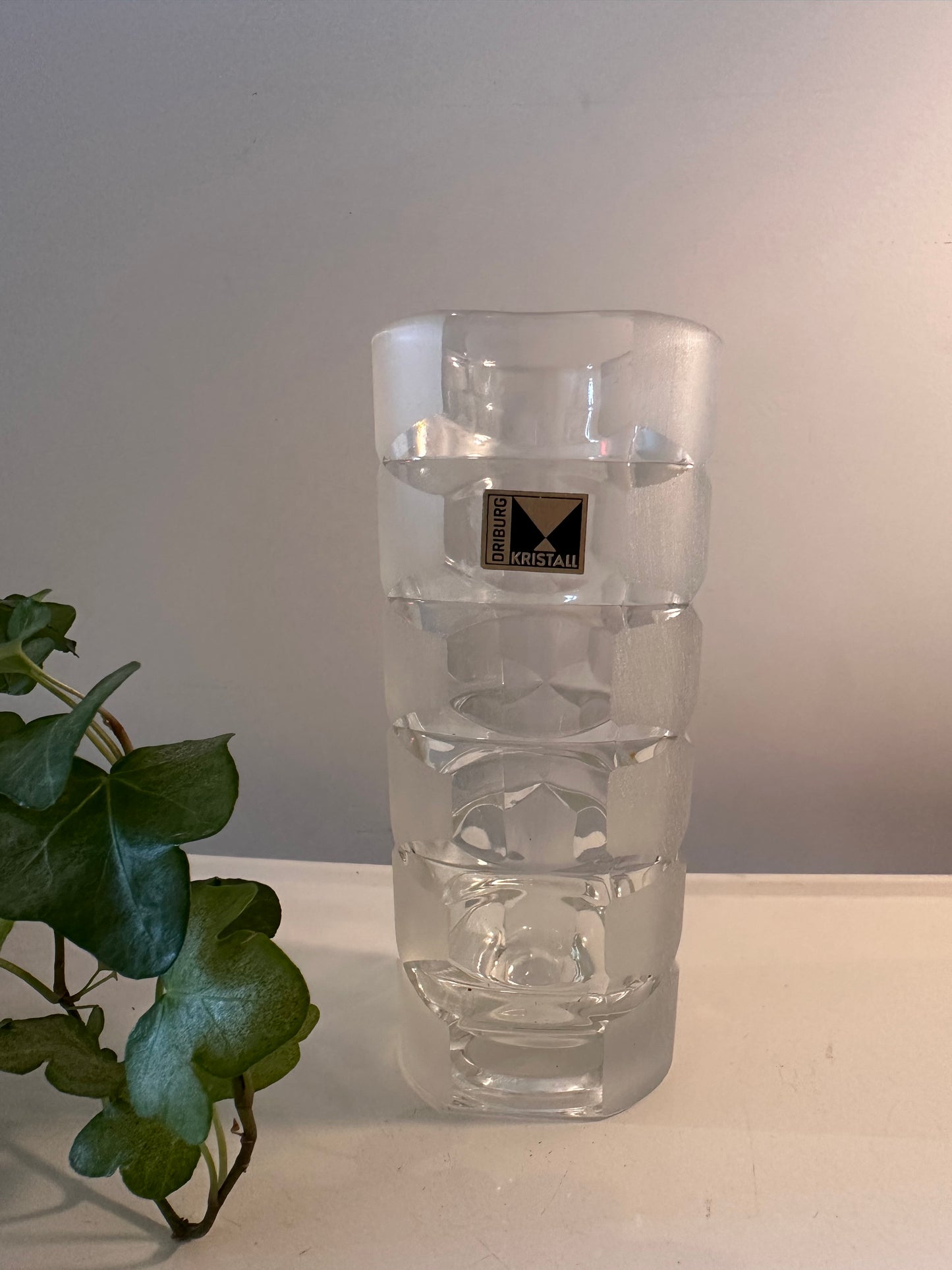 Kristallen vaas vintage jaren 70 Driburg