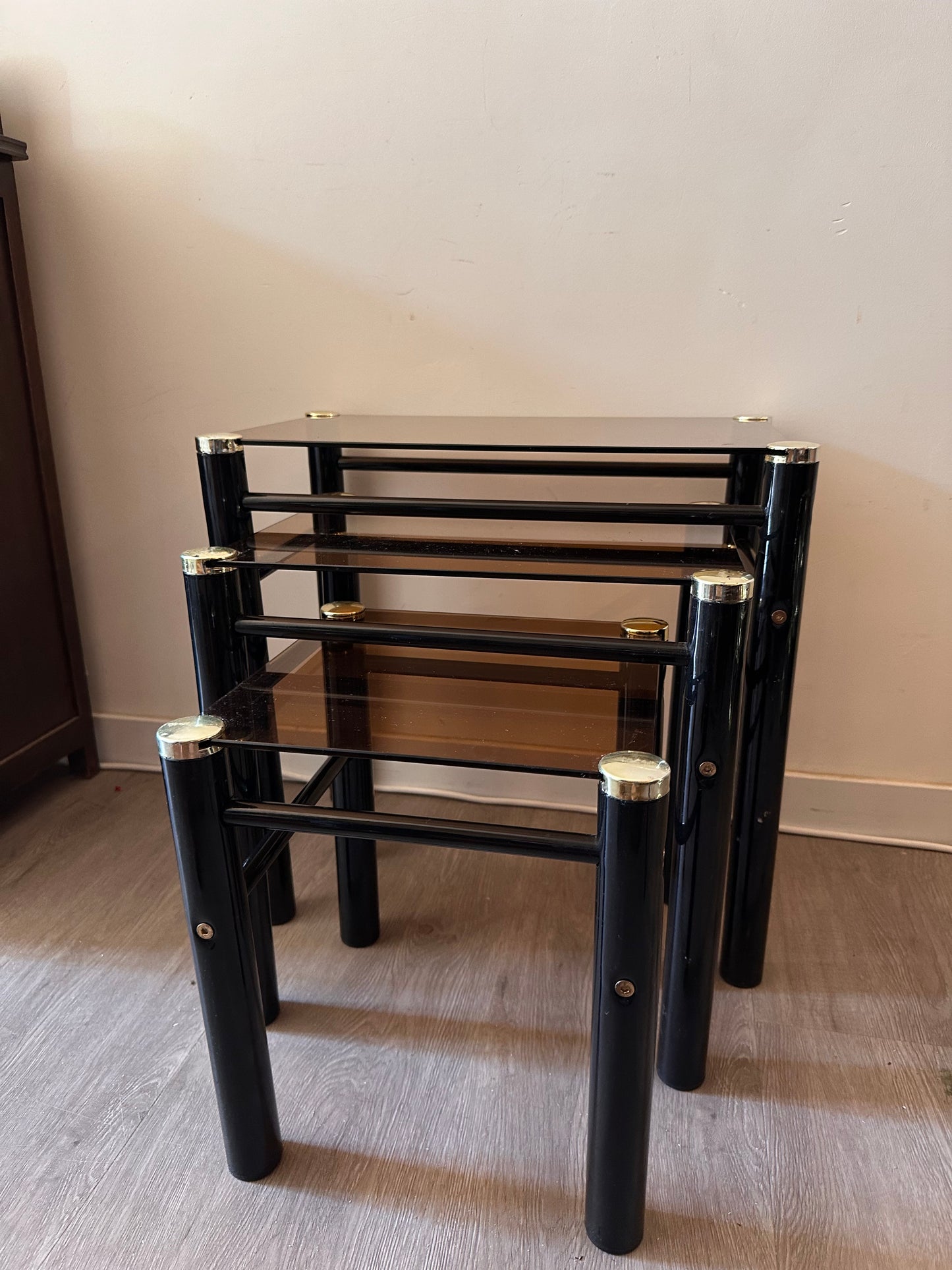 Set van 3 nesting tables space age Hollywood Regency