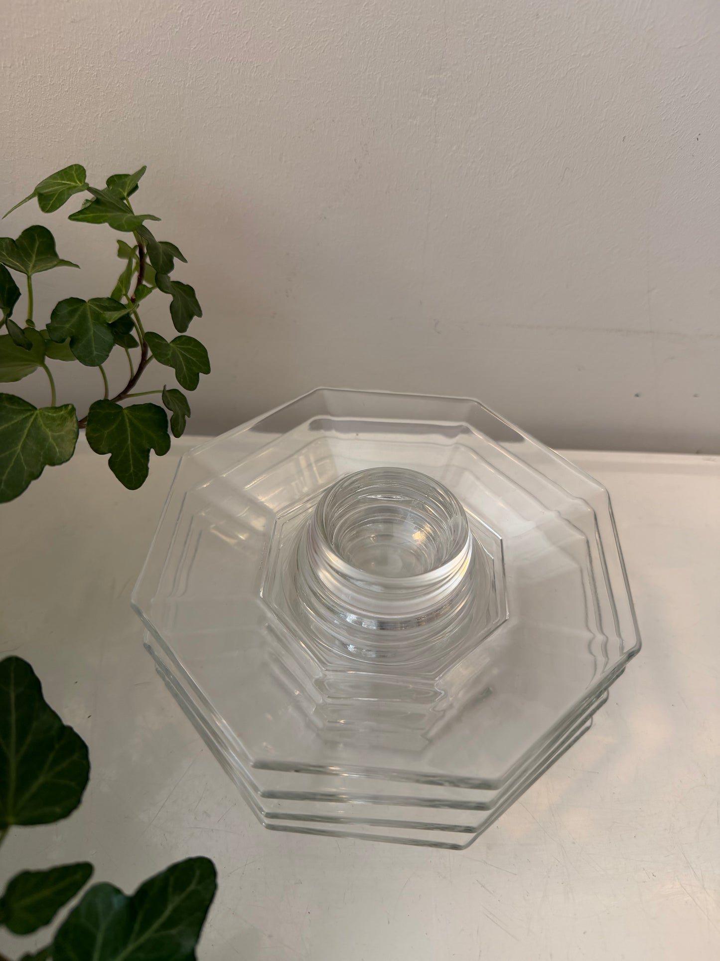 Set van 4 glazen design eierdopjes