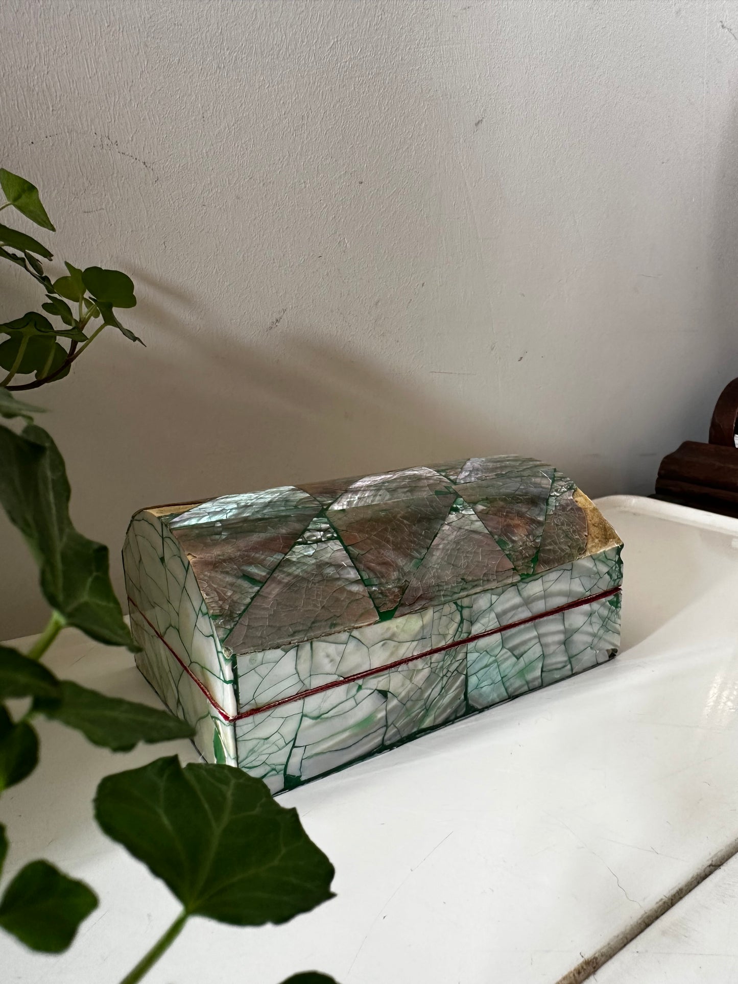 Parelmoerlook bewaardoosje