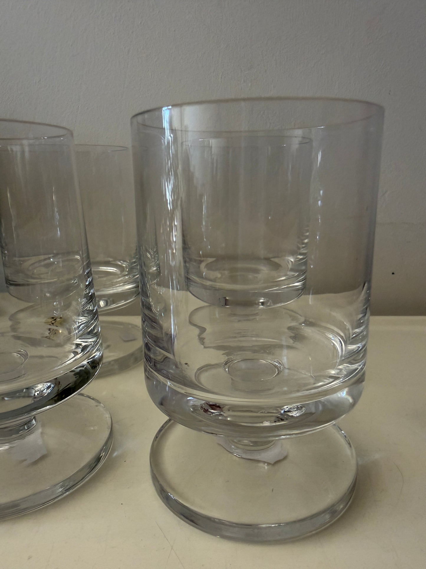 Set van 6 kristallen voetglazen Peill