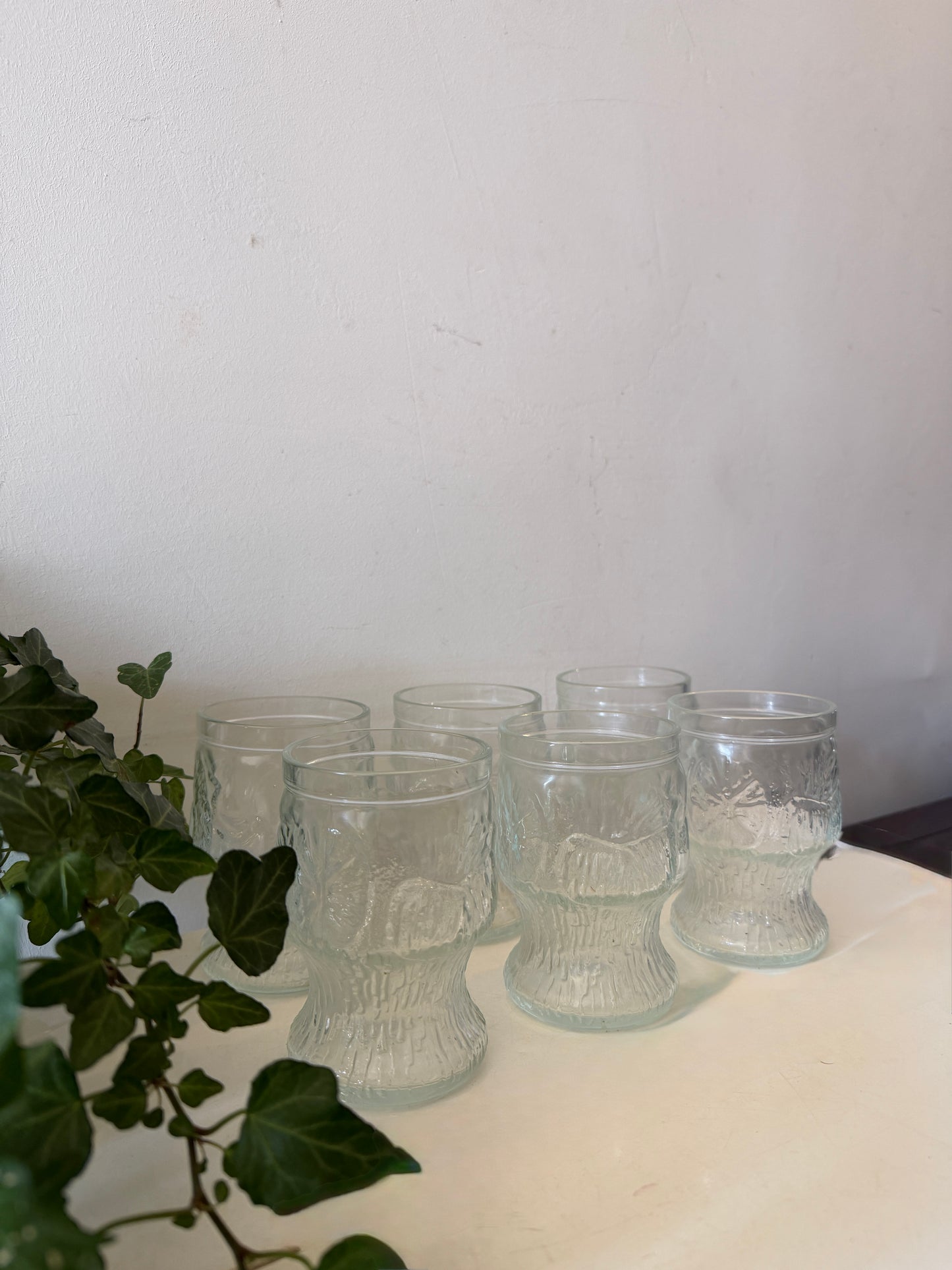 Set van 6 Italiaanse Fidenza Vetraria glazen