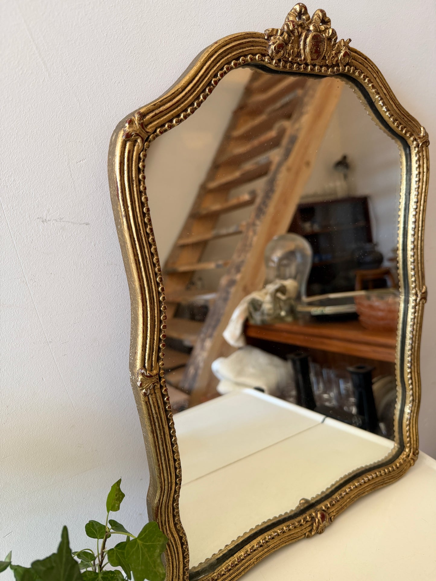 Vintage spiegel met goudkleurige lijst jaren 20