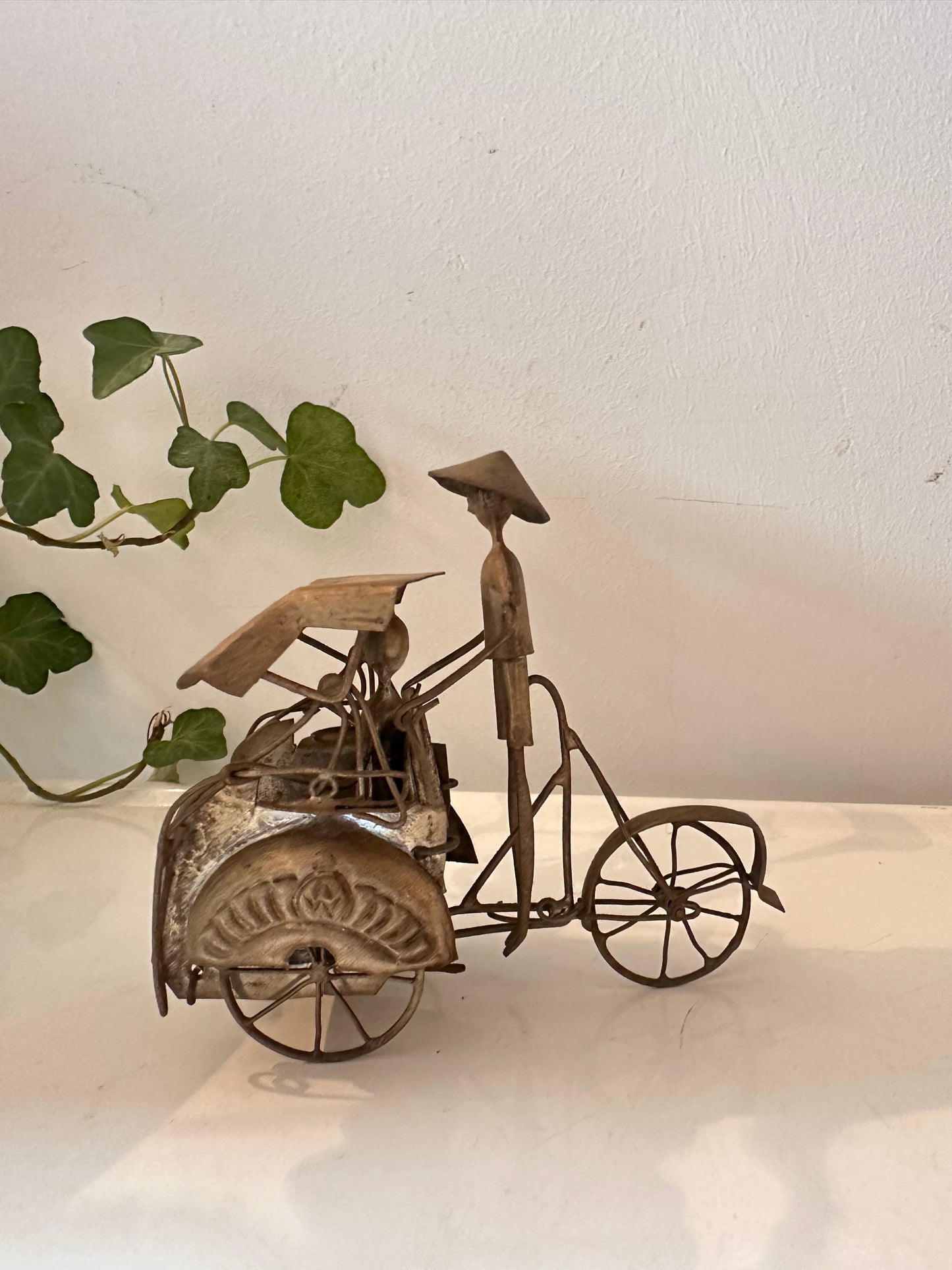 Miniatuur Riksja van metaal