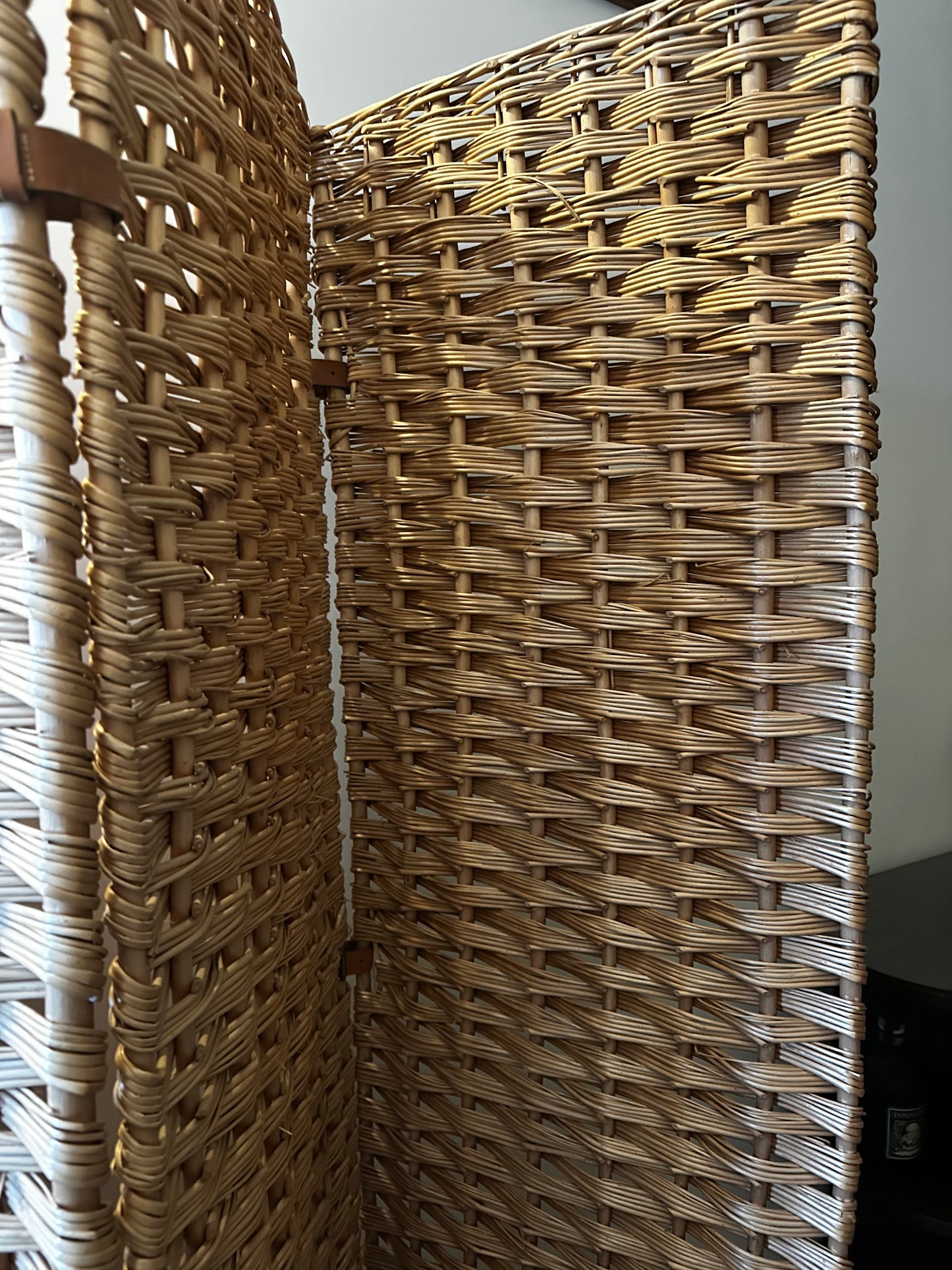 Rieten kamerscherm room divider