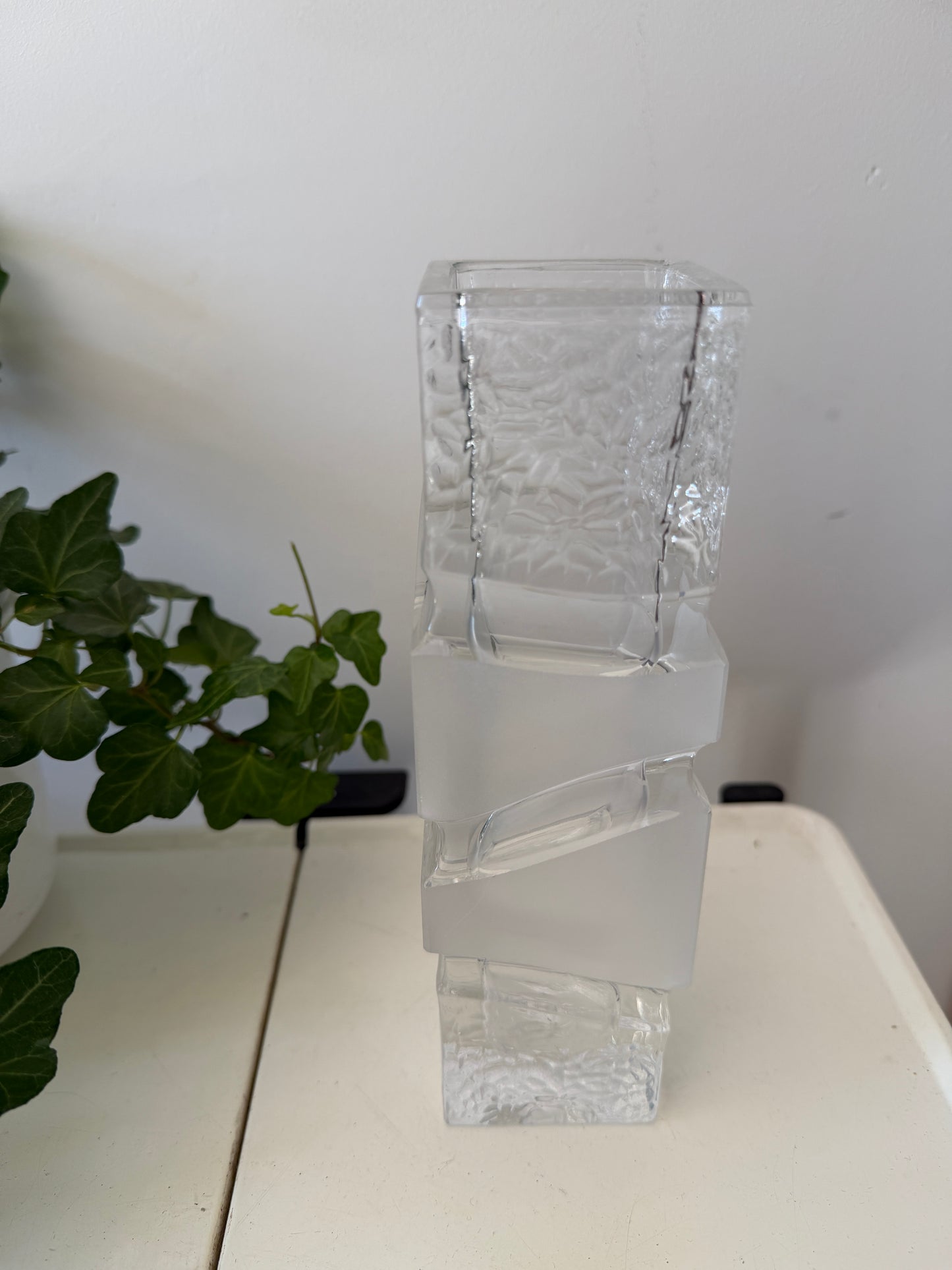 Glazen pop art stijl vaas kristal