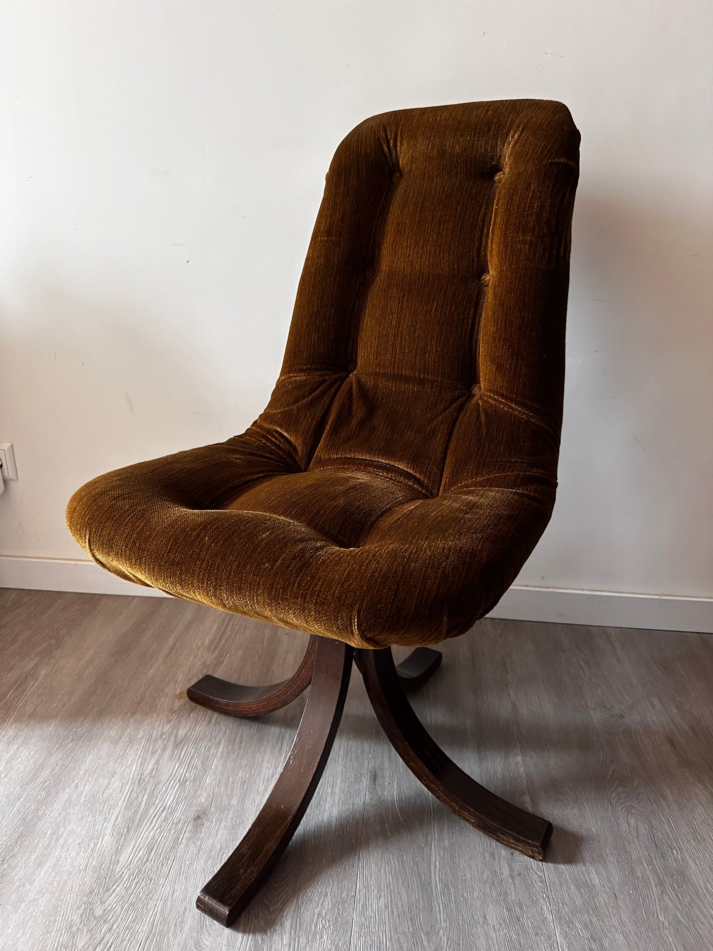 Vintage Jaren 70 fauteuil draaifauteuil Scandinavië
