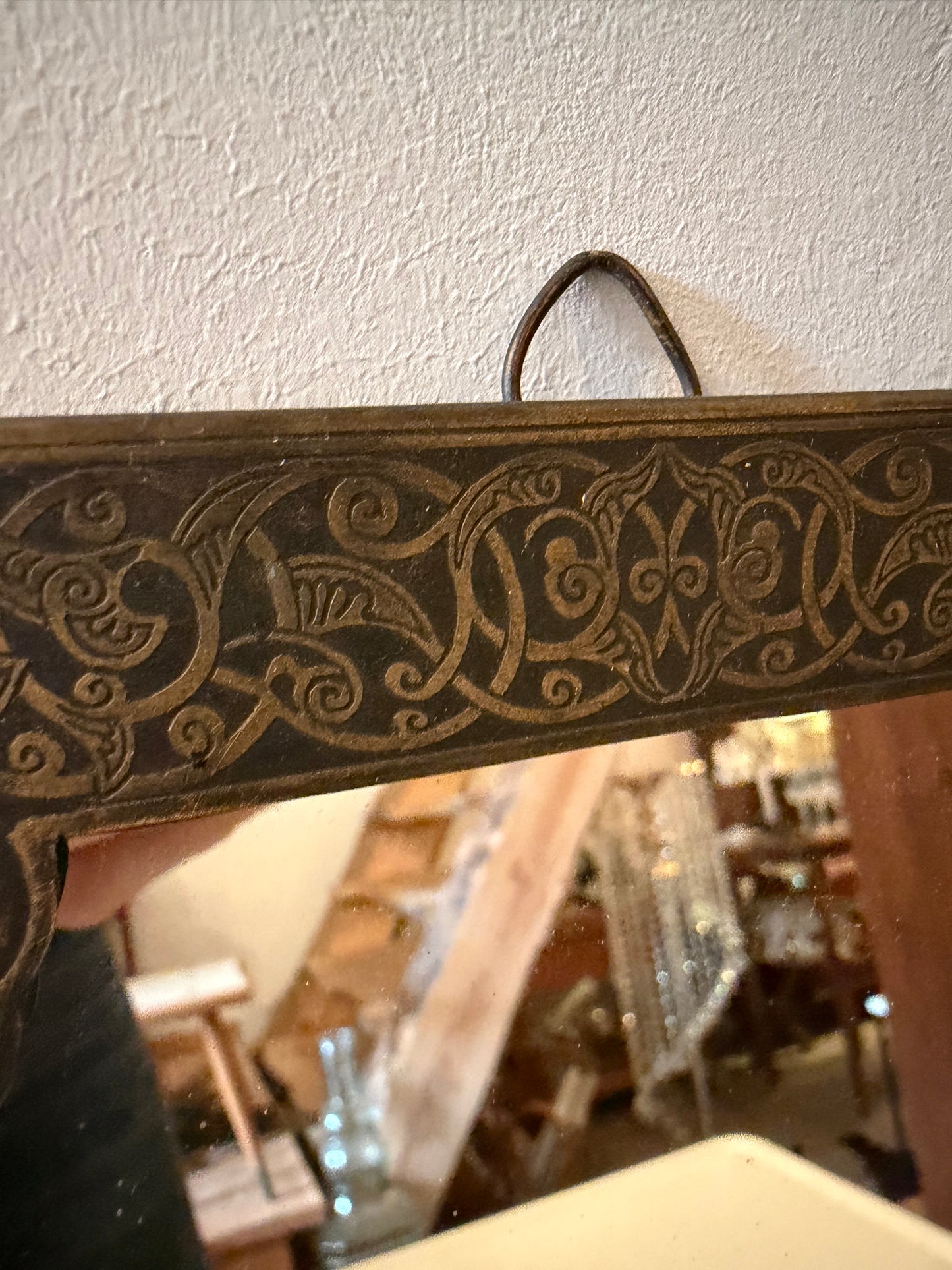 Spiegel met gegraveerde rand