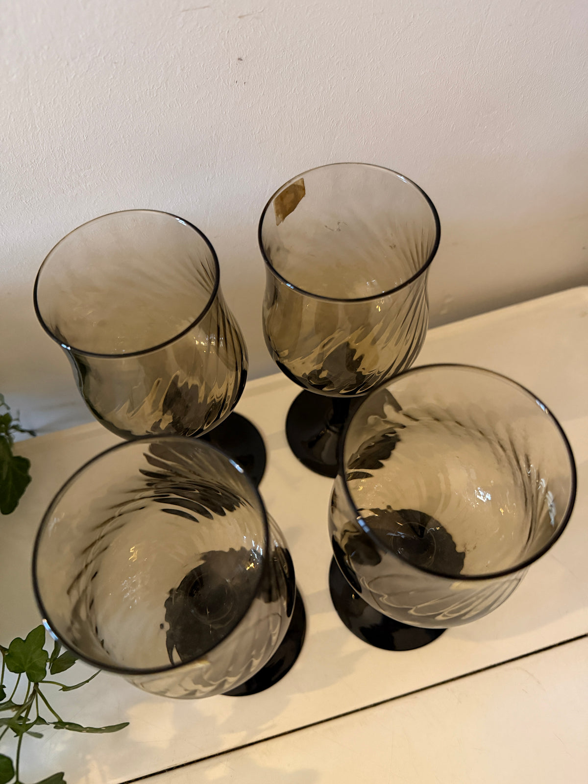 Set van 4 vintage luminarc wijnglazen