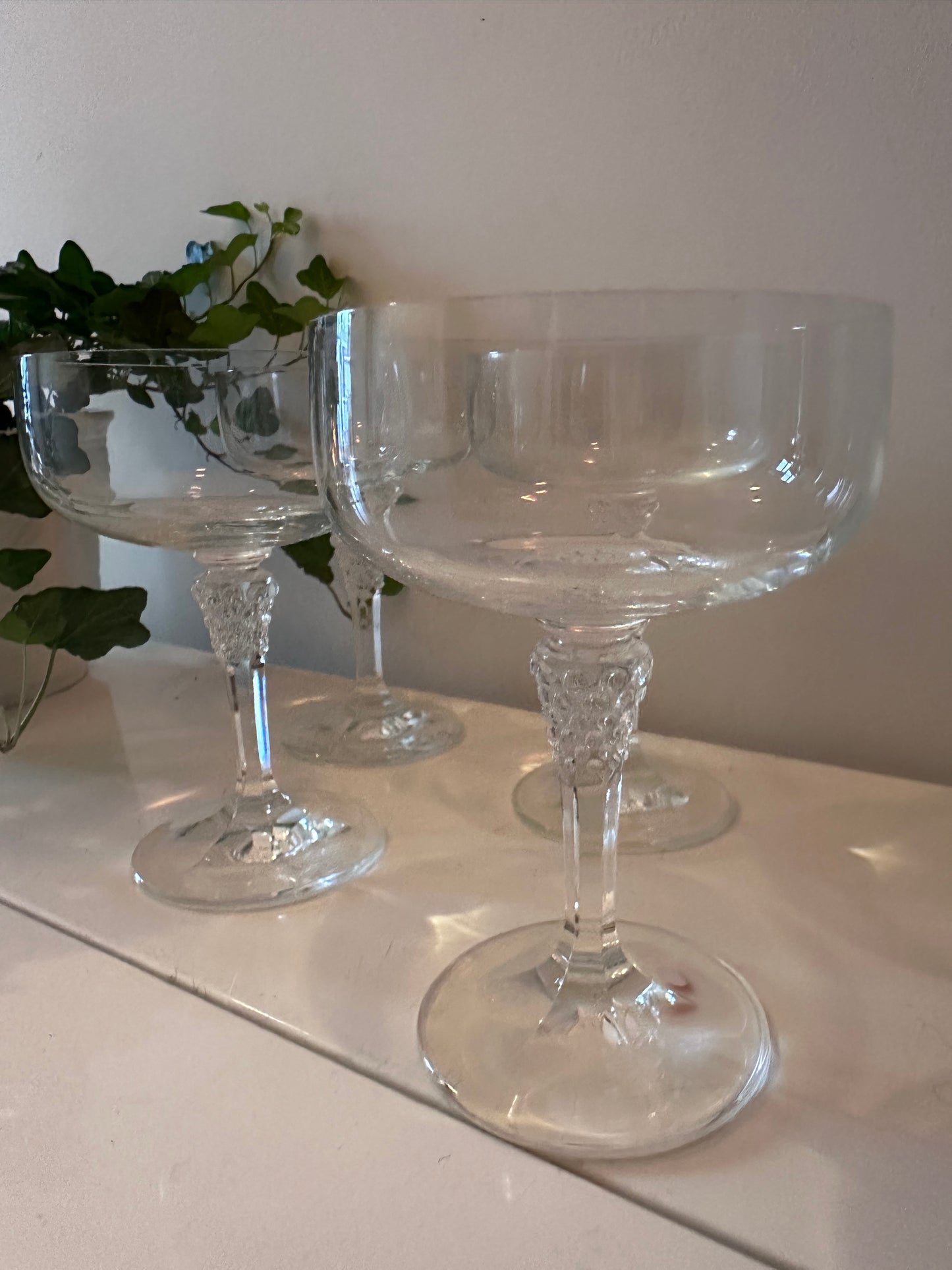 Kristallen coupe champagne glazen set van 4