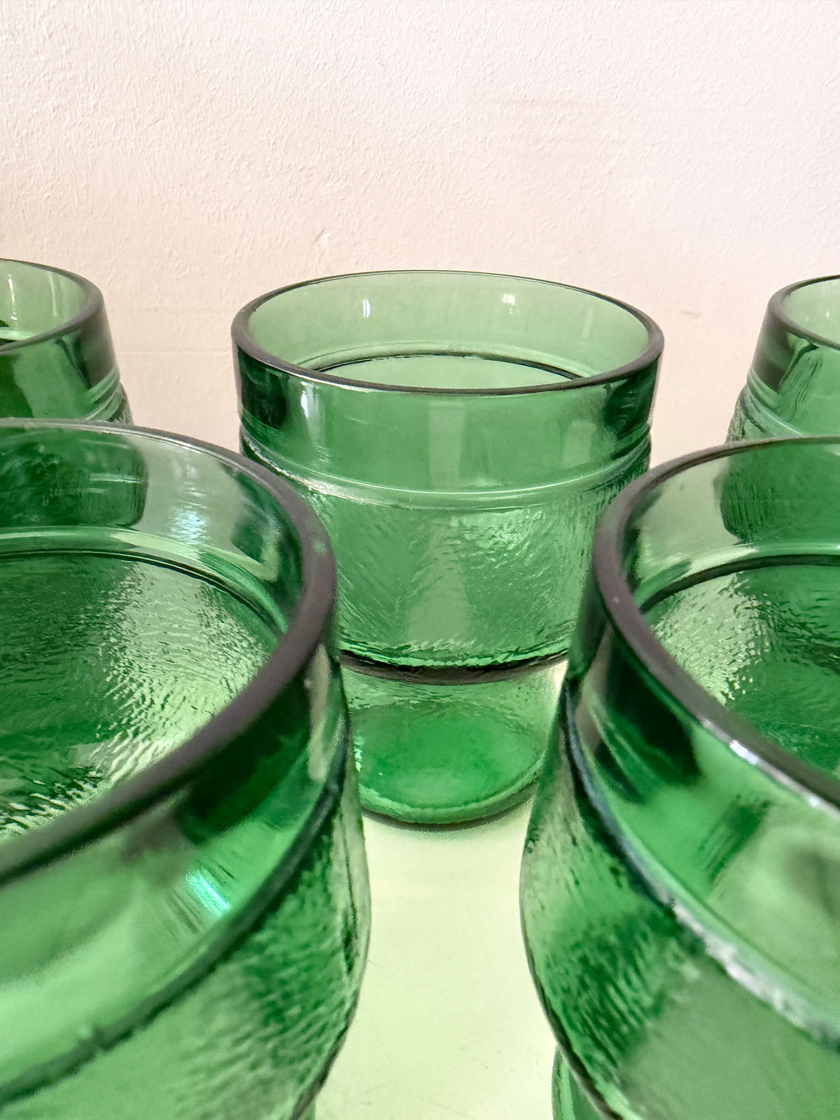 Smaragdgroene Glazen Italiaan barware