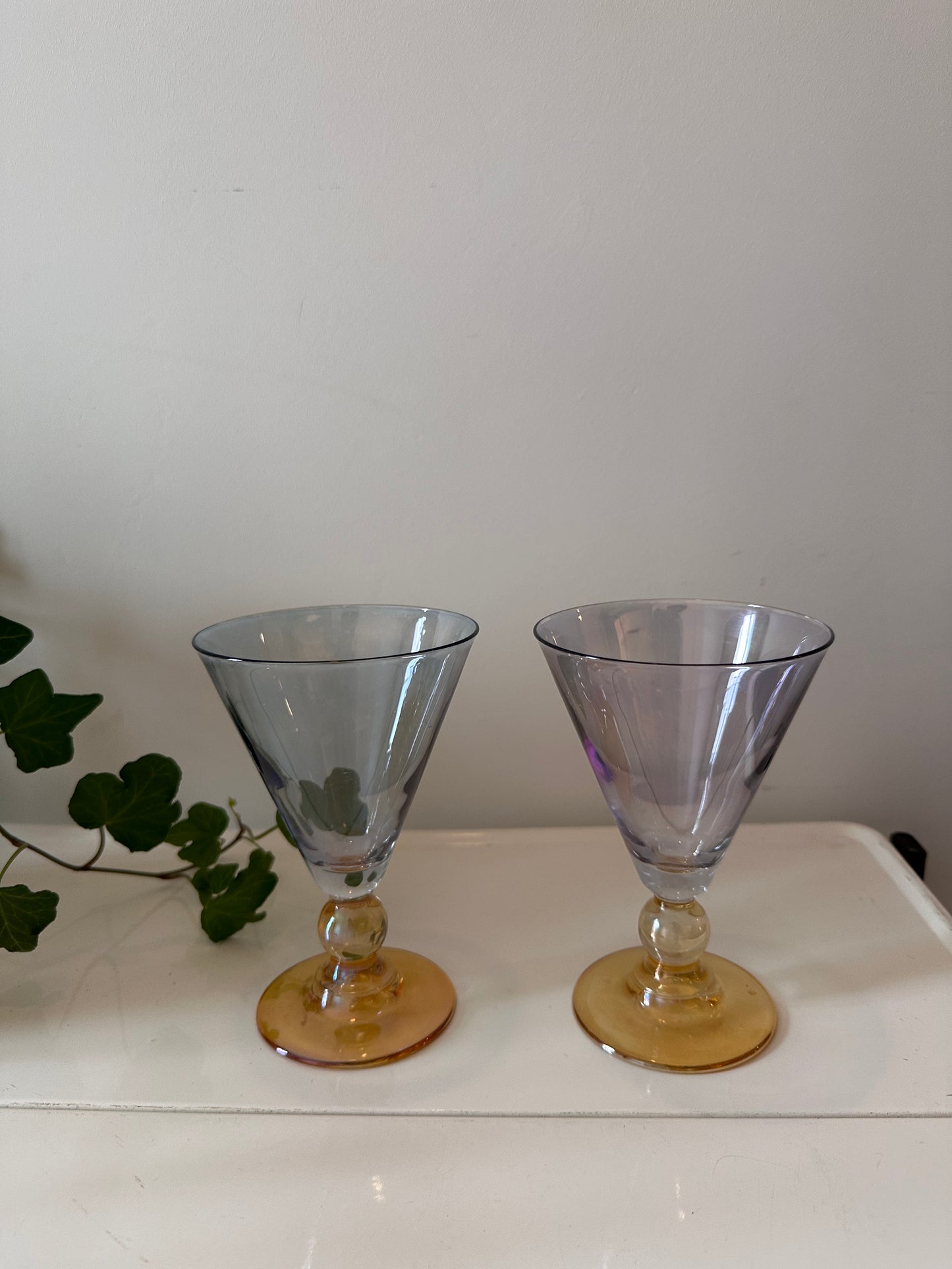 2 Cocktail glazen vintage