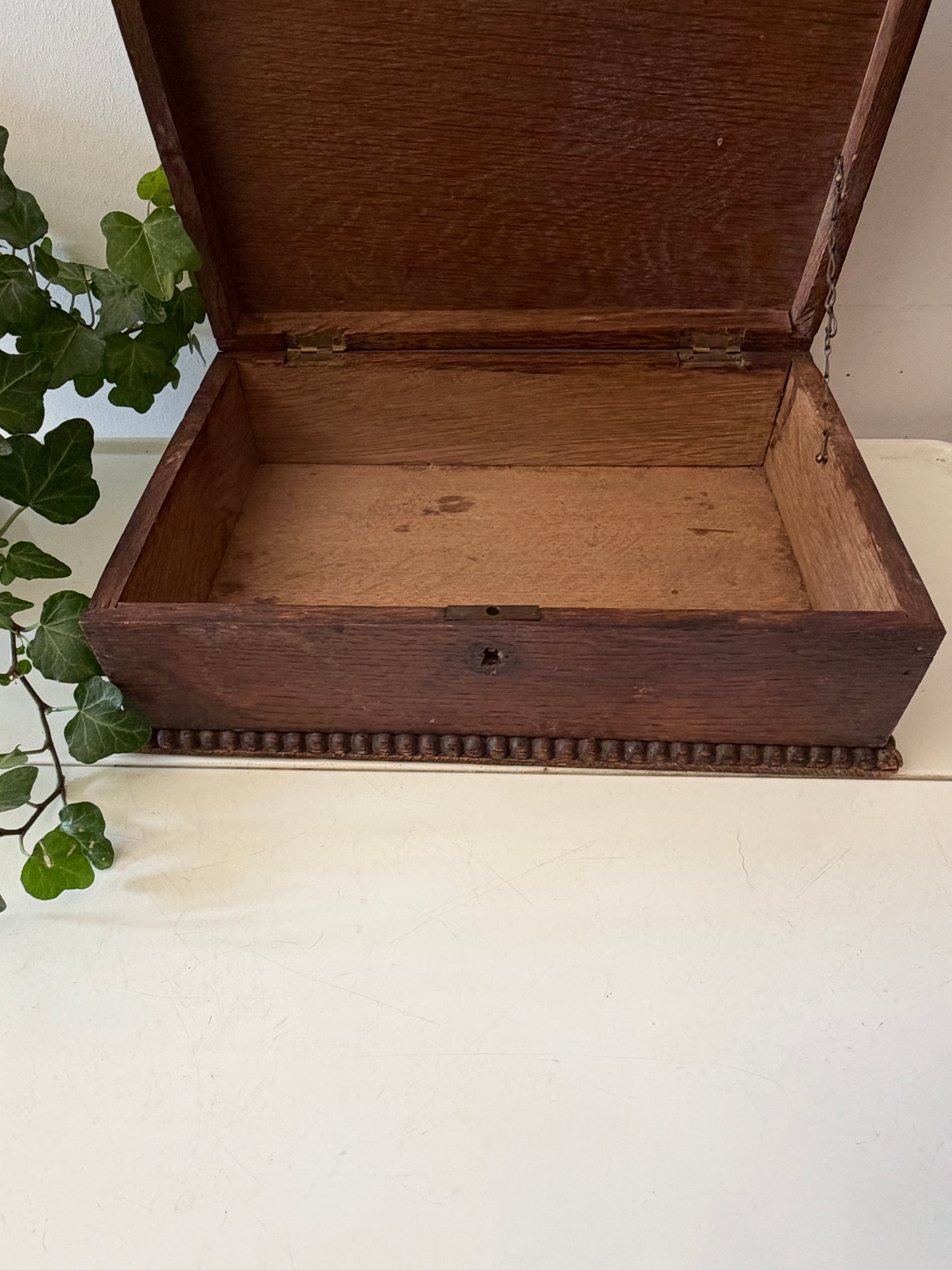Vintage houten bewaardoos