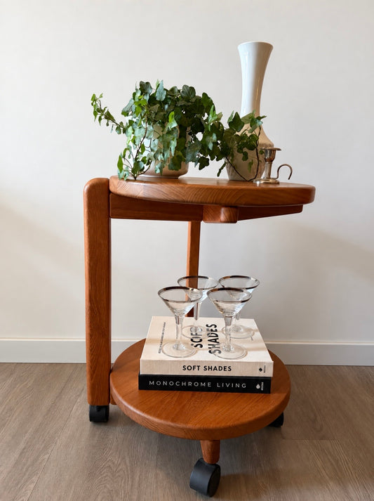 Mid Century Deens Design teakhouten trolley