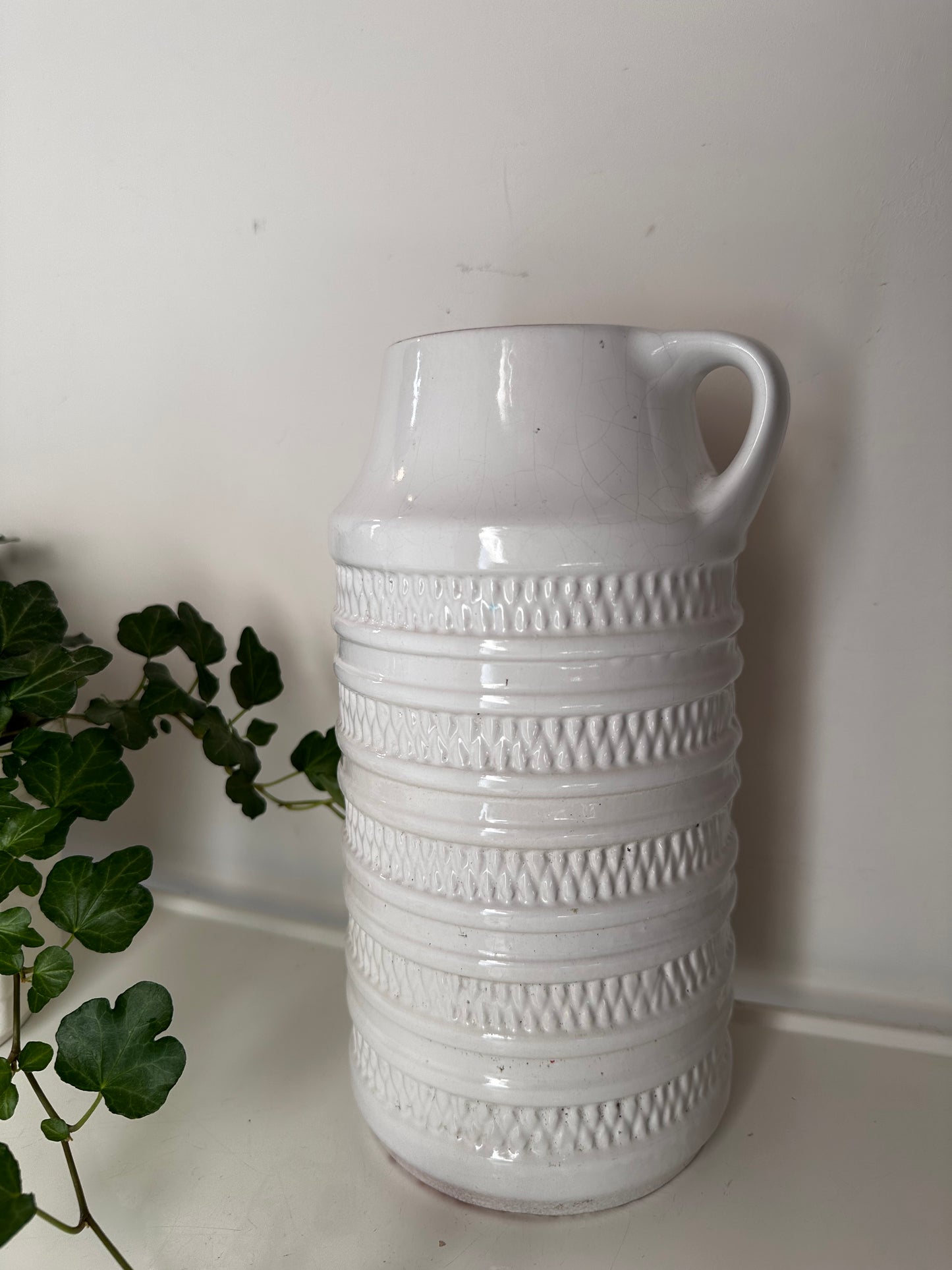 West Germany Jaren 70 witte vaas