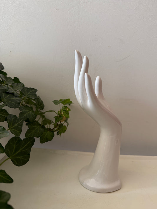 Vintage witte hand keramiek jaren 60/70