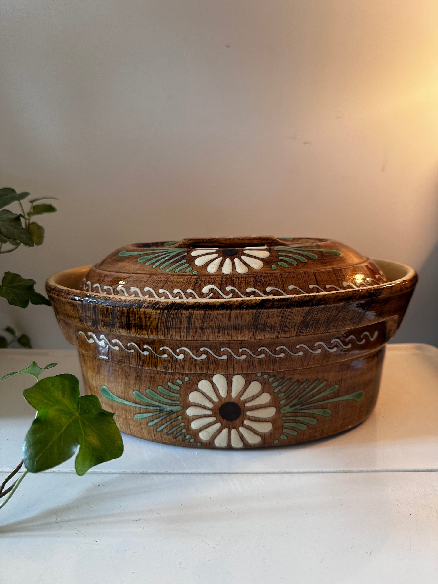 Keramieken vintage ovenschaal terrine