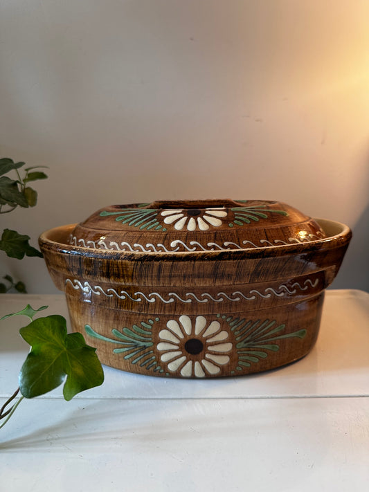 Keramieken vintage ovenschaal terrine