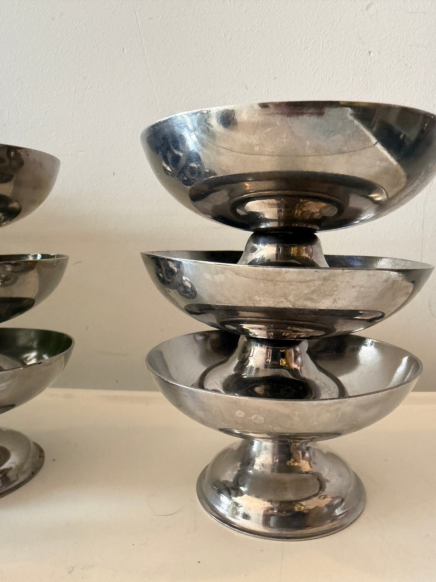 Set van 6 chrome coupes