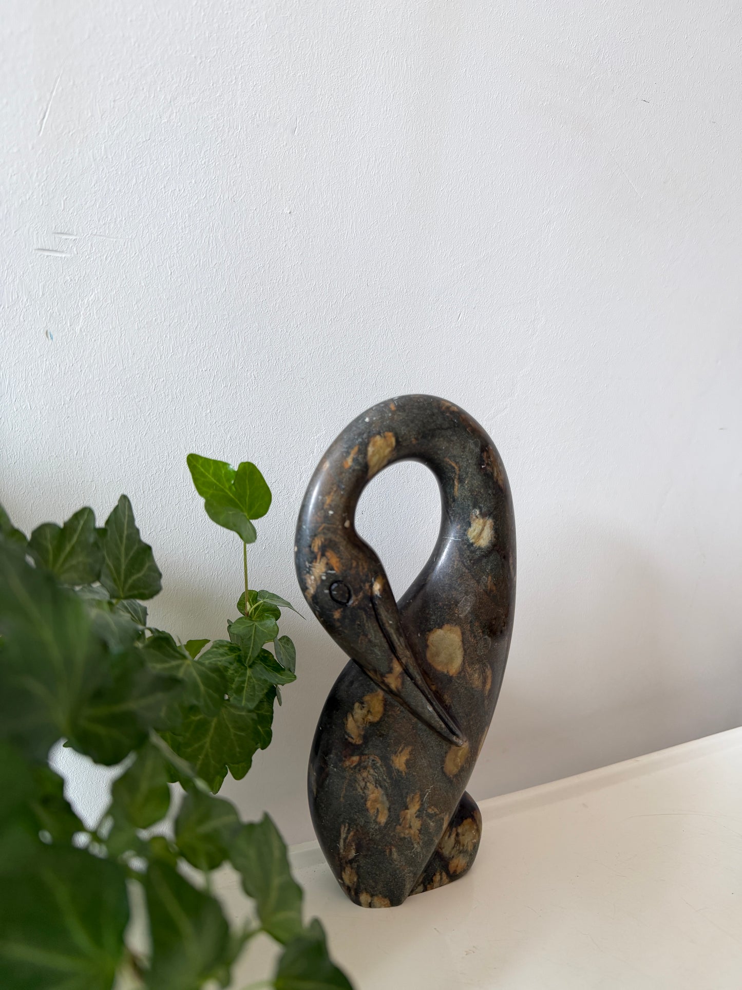 Mid Century spekstenen kraanvogel