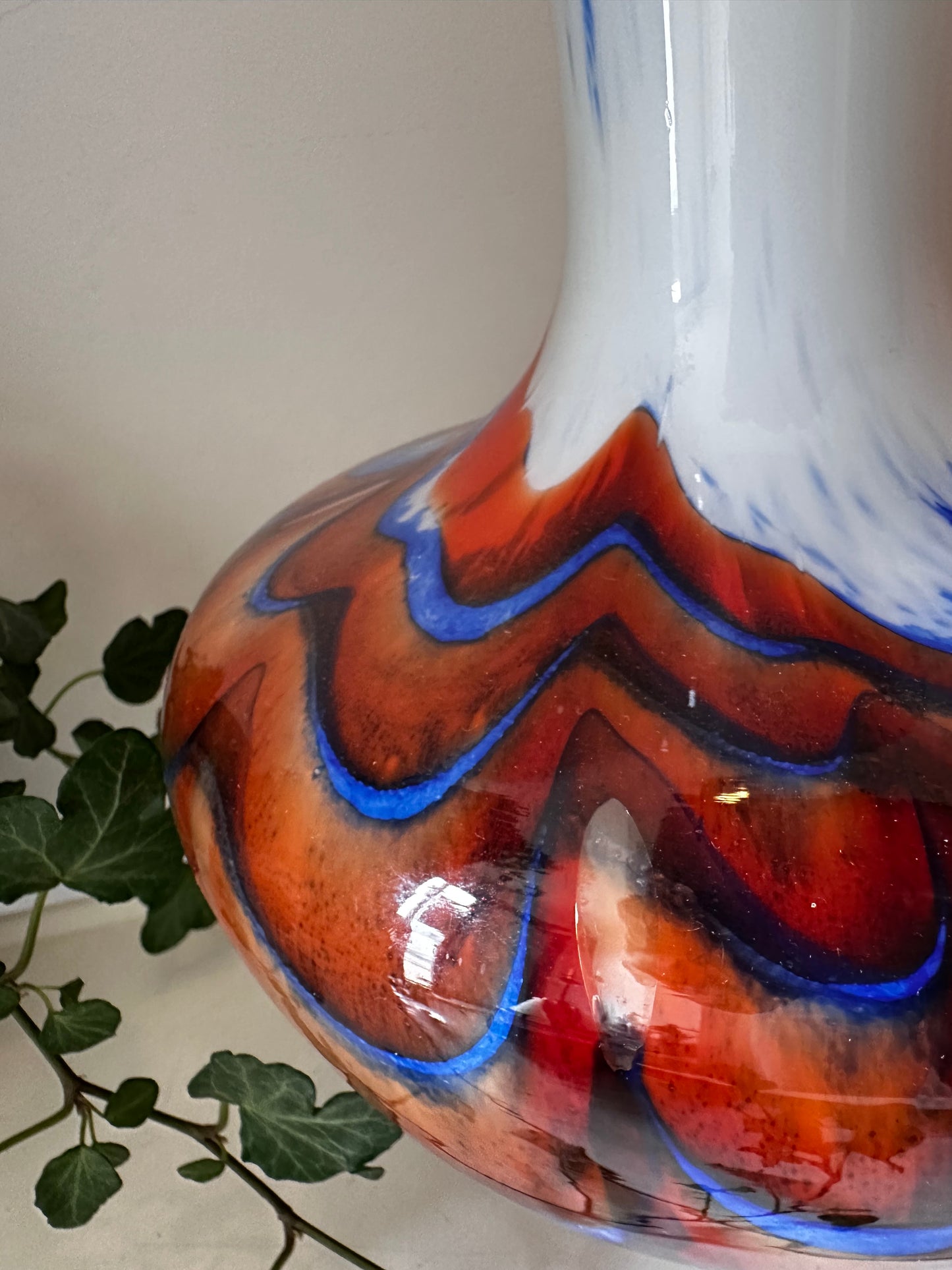 Murano glazen vaas met swirl