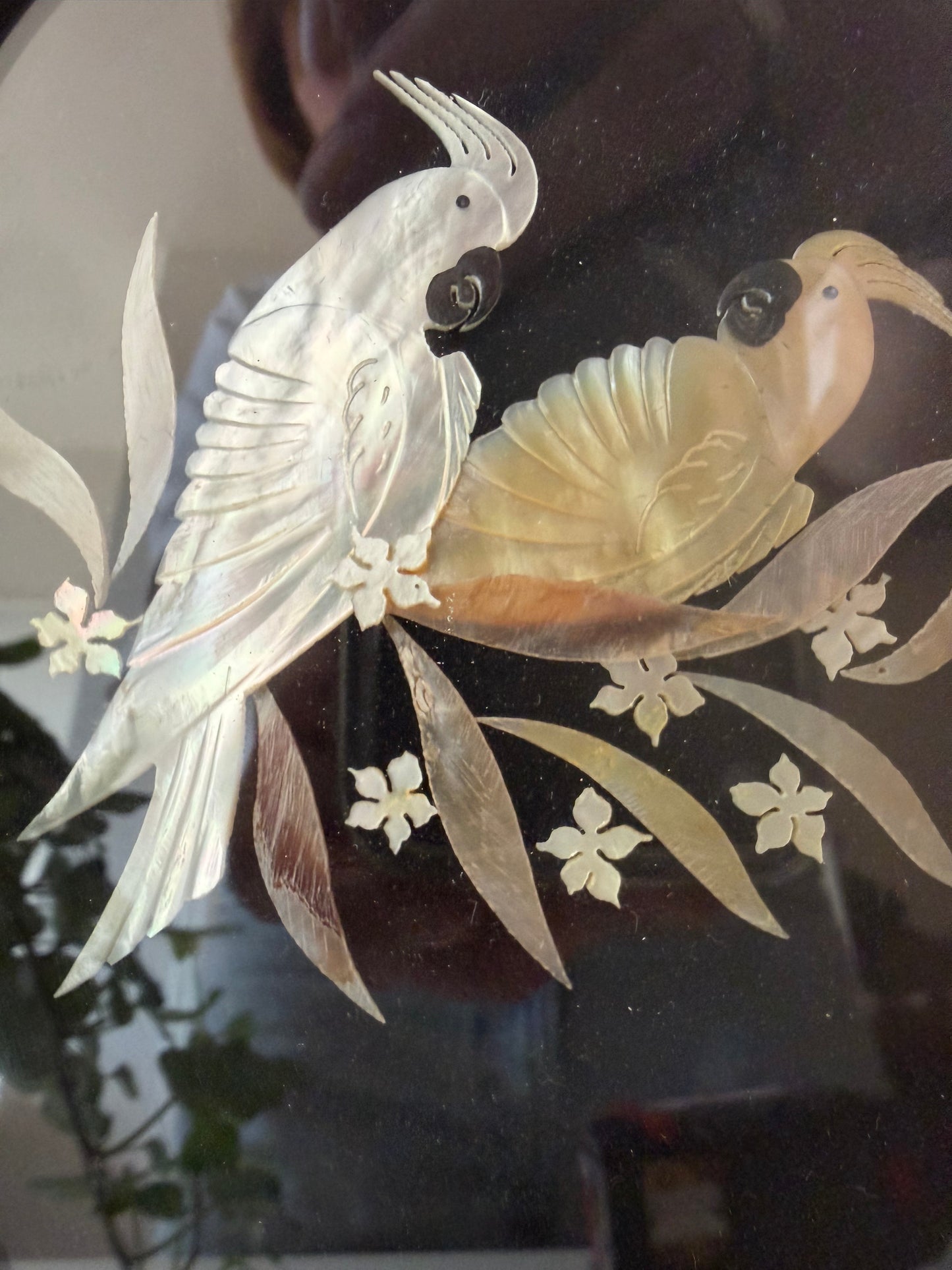 Vintage lijstje met parelmoer inleg