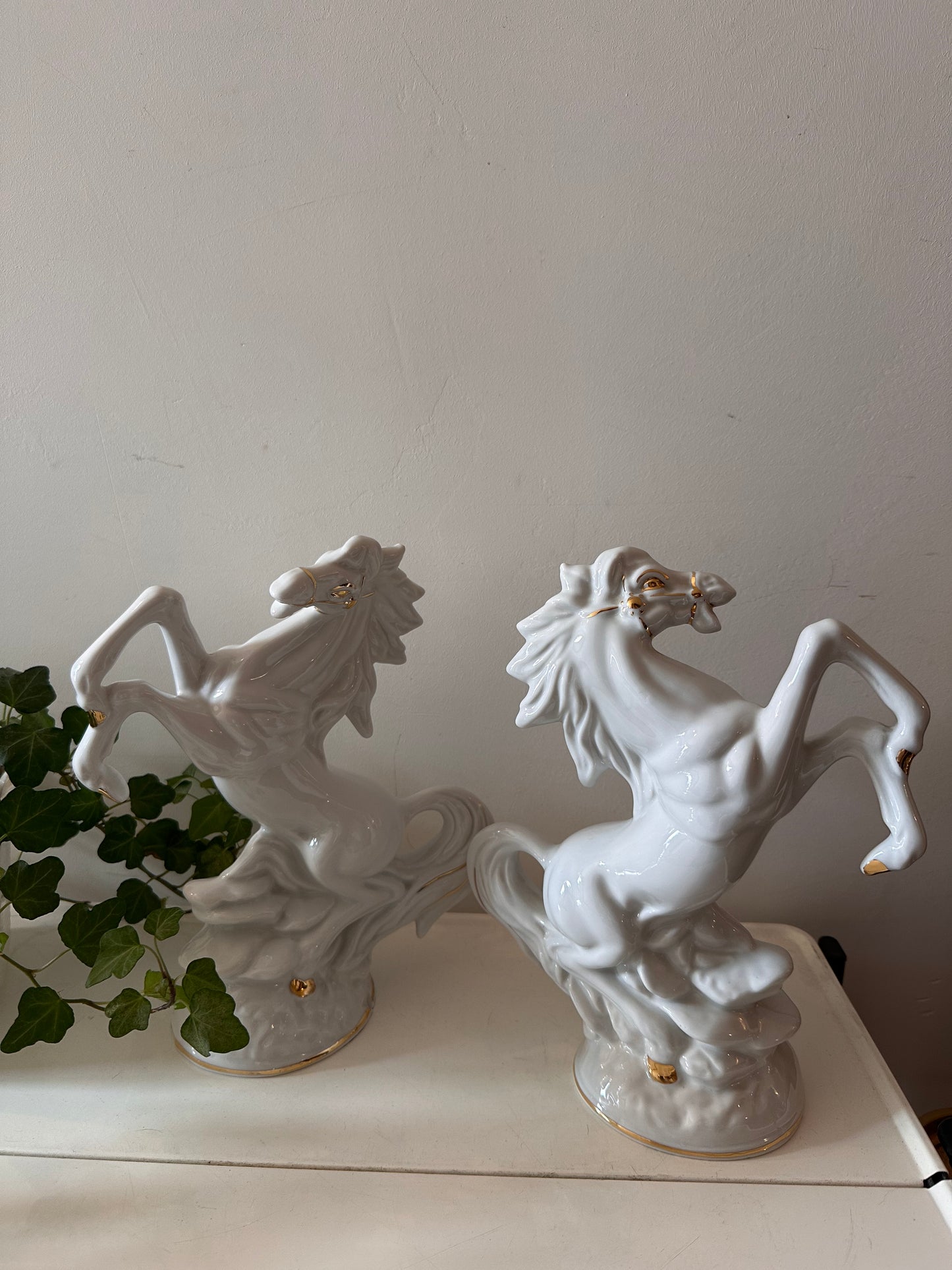 Porseleinen paarden Capodimonte stijl