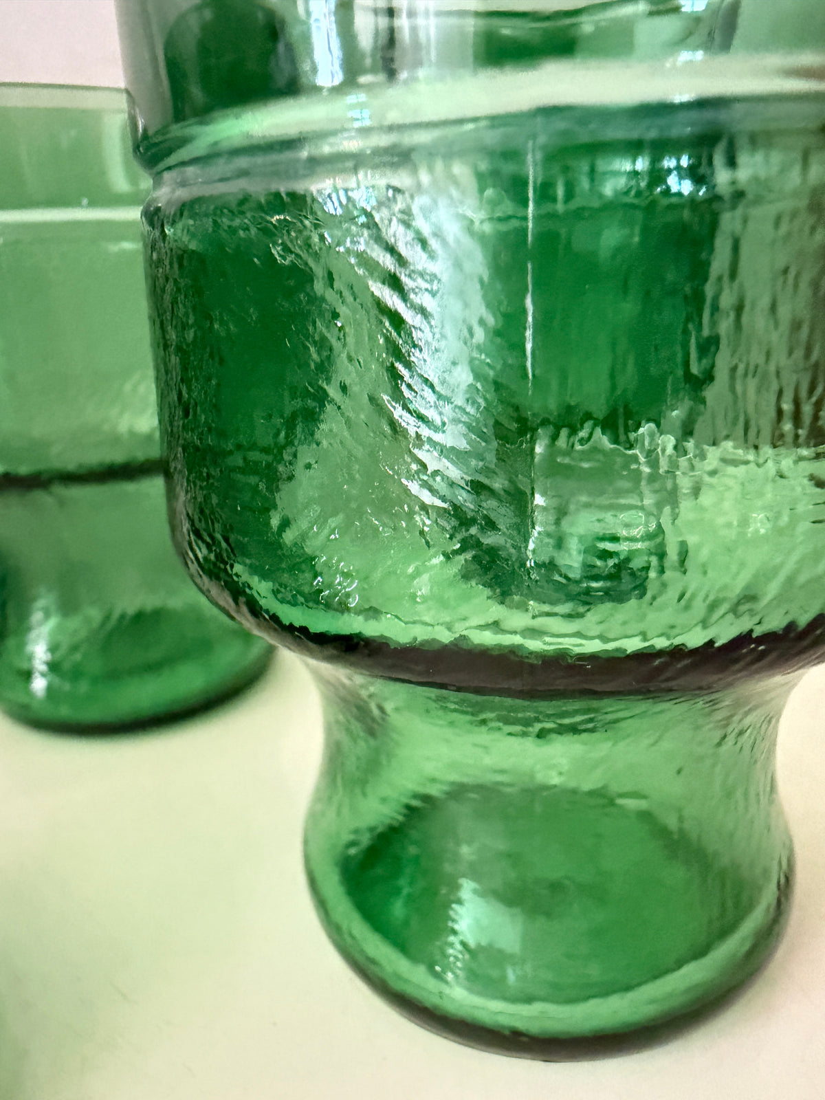 Smaragdgroene Glazen Italiaan barware