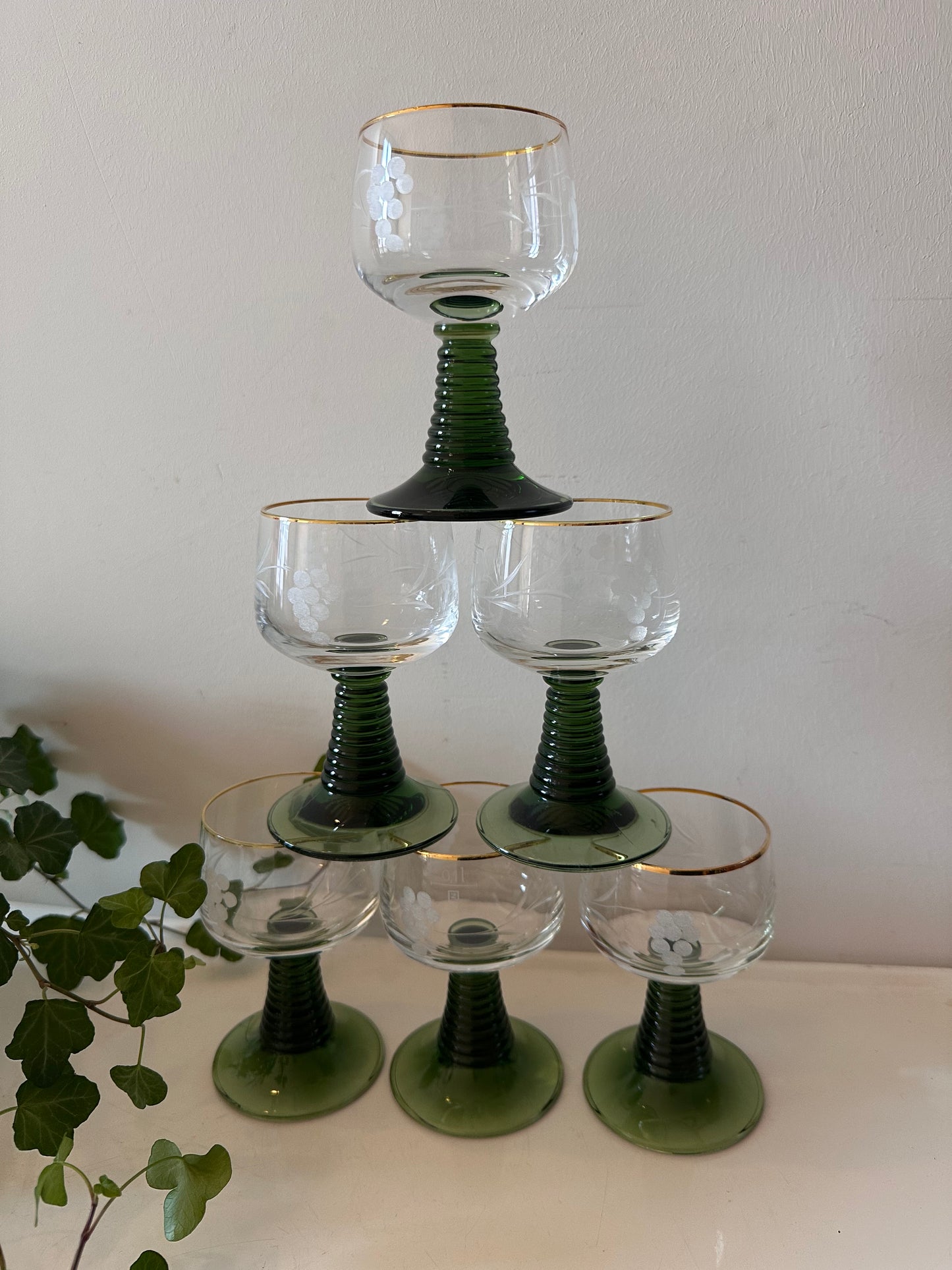 Set van 6 Roemer Moezel glazen