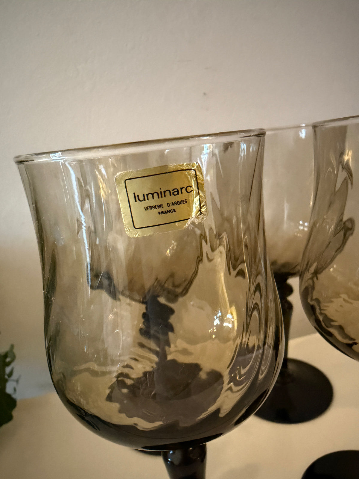 Set van 4 vintage luminarc wijnglazen