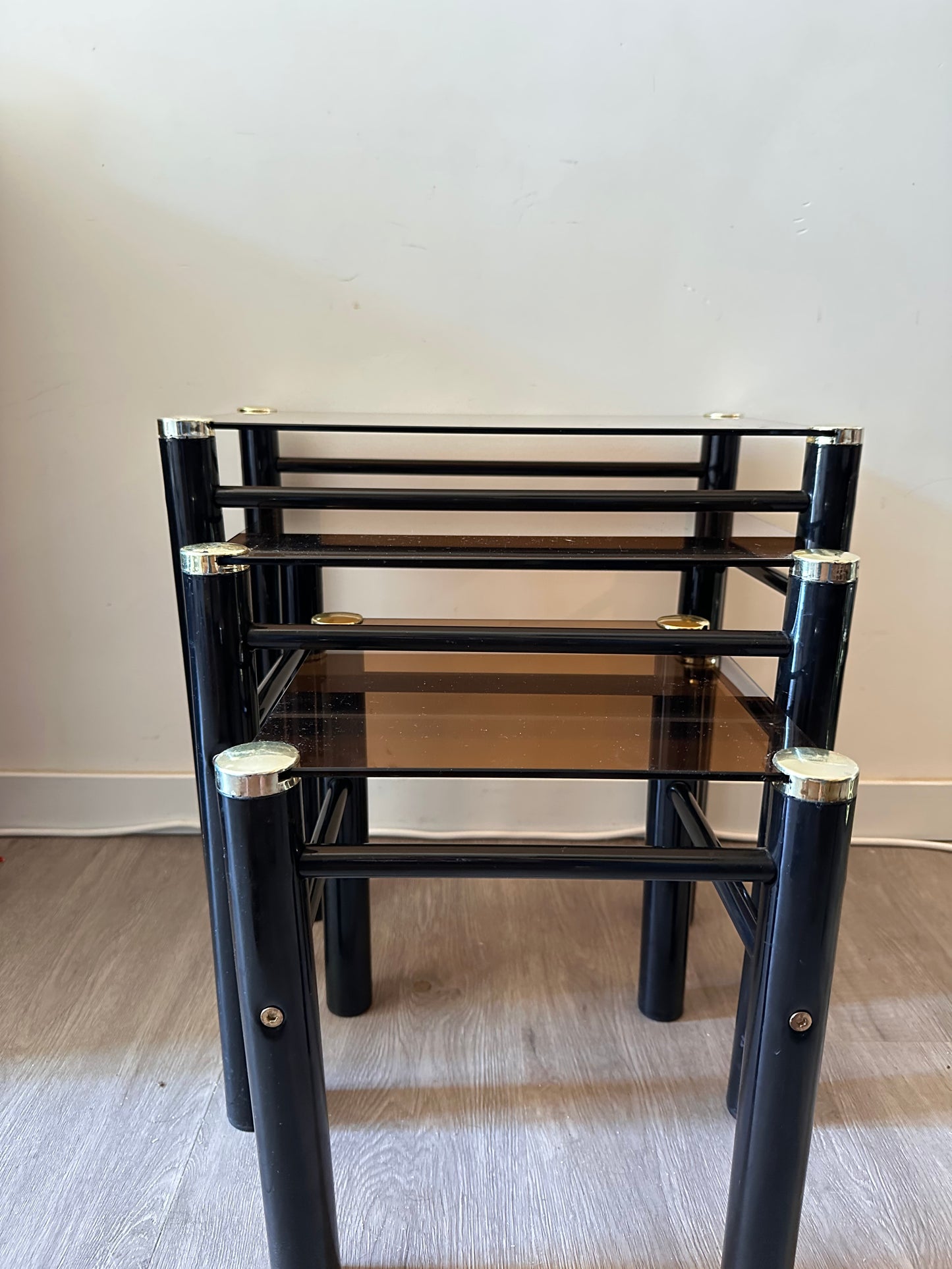 Set van 3 nesting tables space age Hollywood Regency