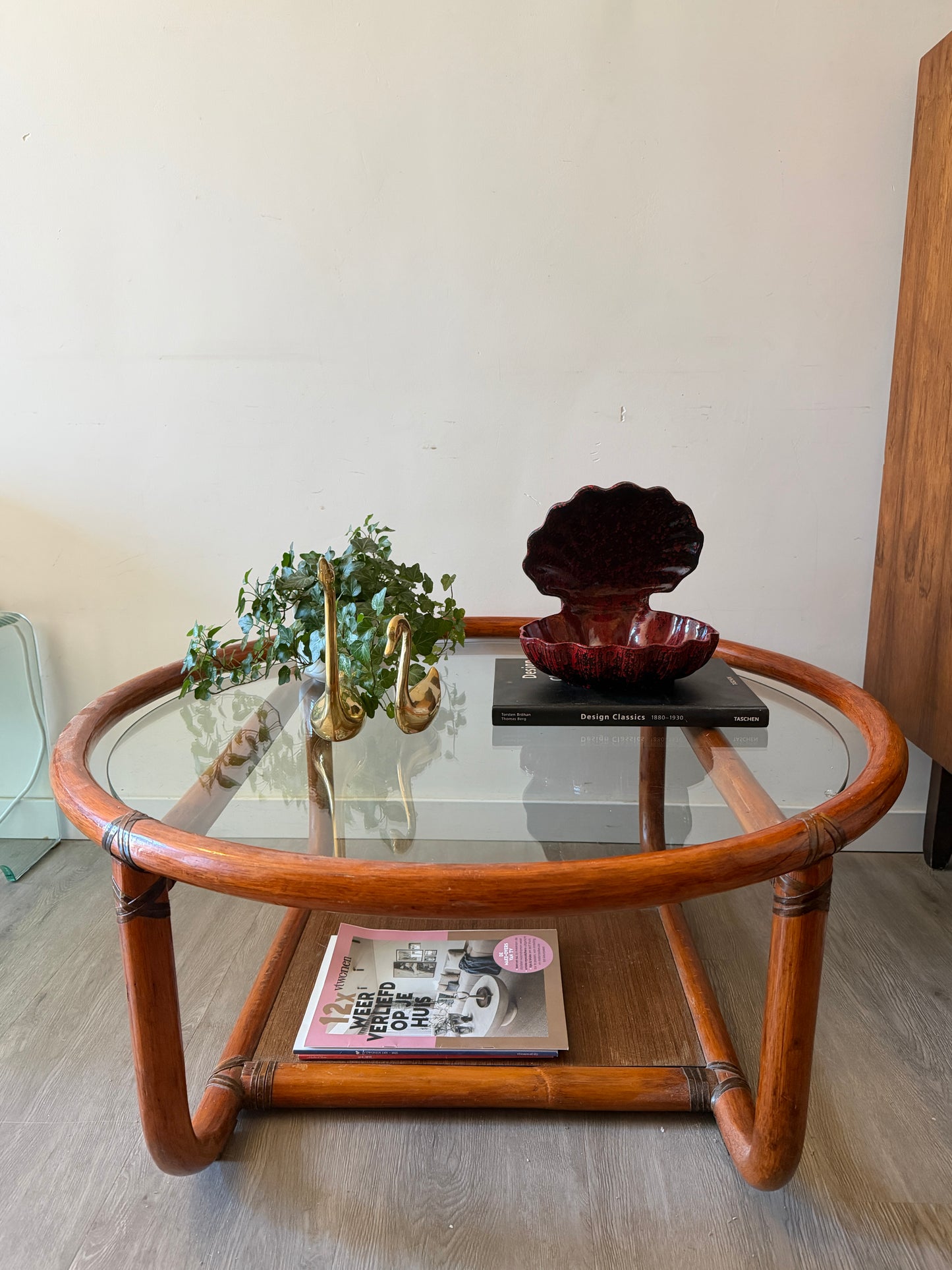 Ronde rotan salontafel Rohé