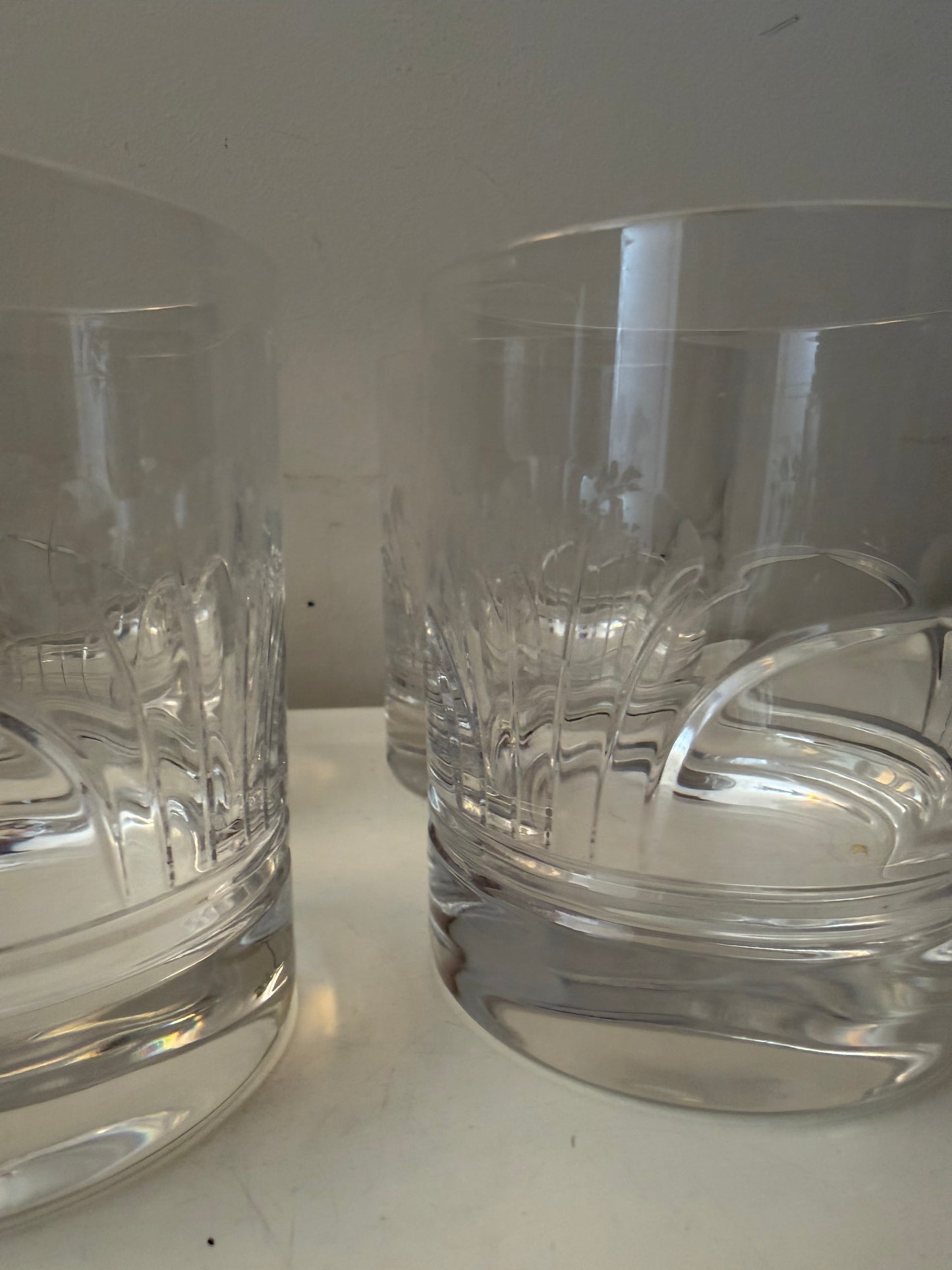 Set van 6 kristallen art deco glazen