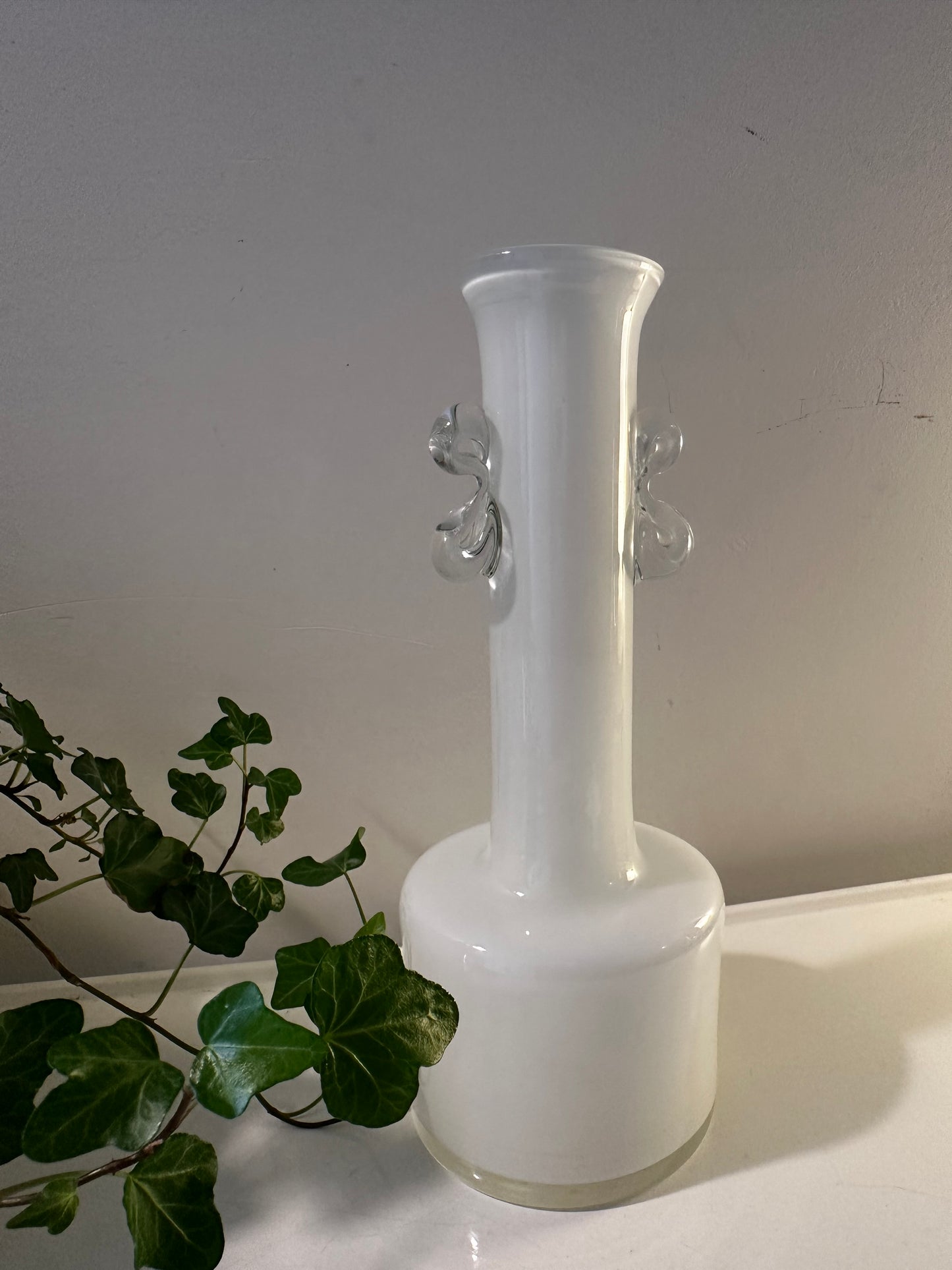 Murano glazen witte vintage vaas