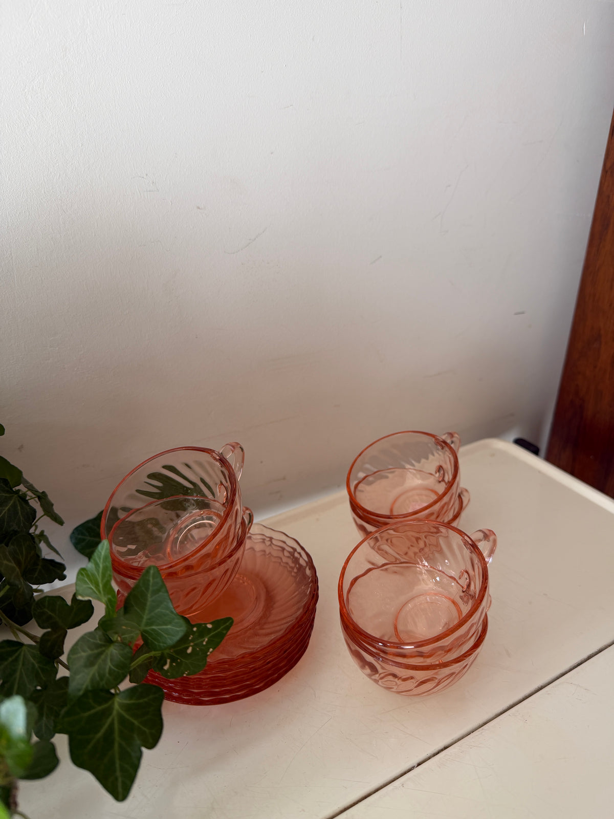 Arcoroc glazen espresso kop en schotels