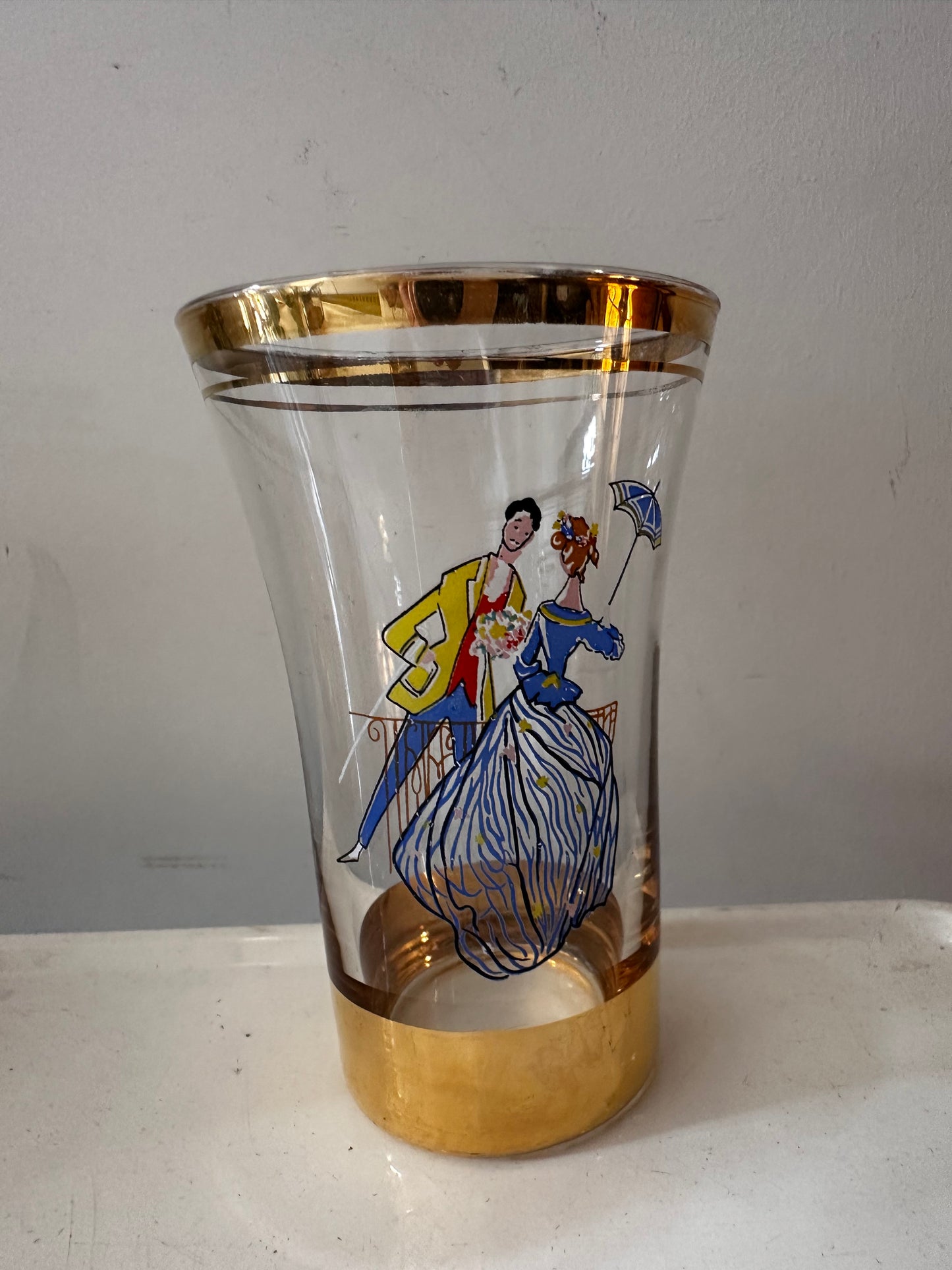 Set van 6 tumbler glazen Hollywood regency