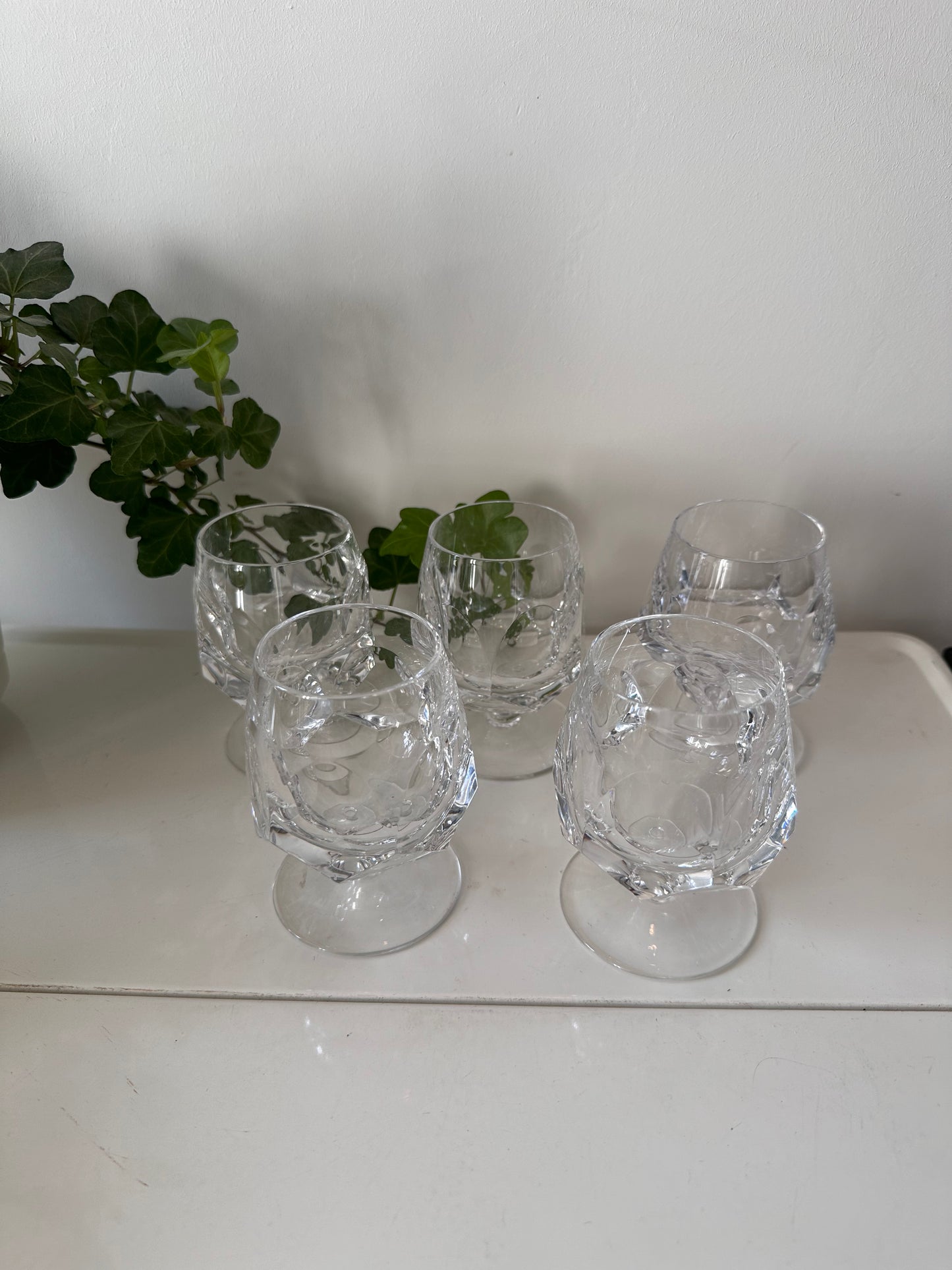 Set van 5 cogacglazen Kristal