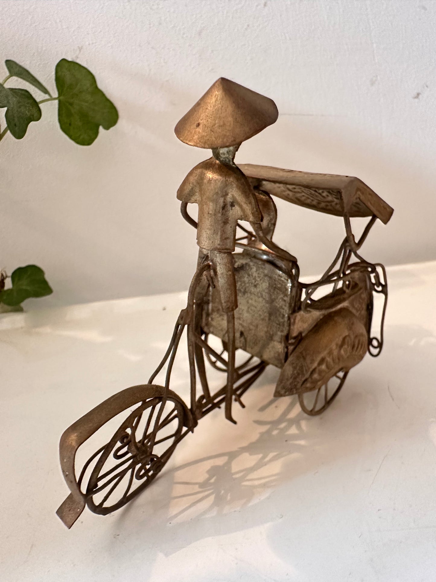 Miniatuur Riksja van metaal