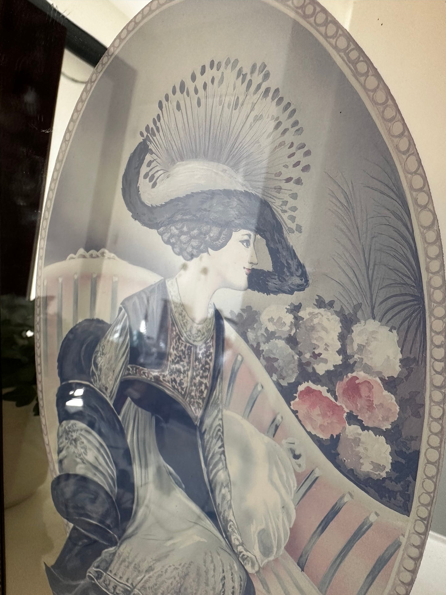 Art Nouveau spiegel met patina