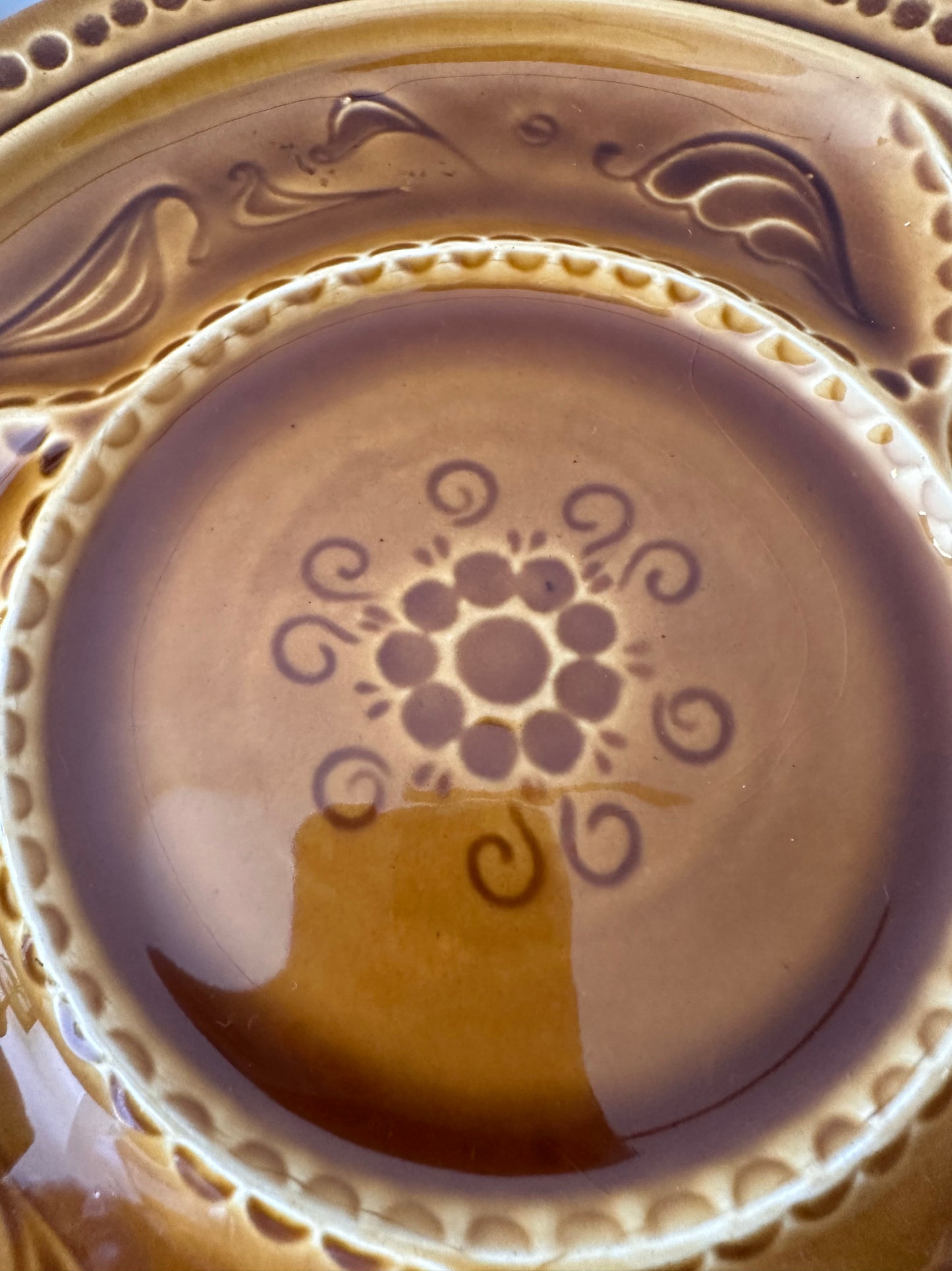 Set van 6 keramieken jaren 70 borden