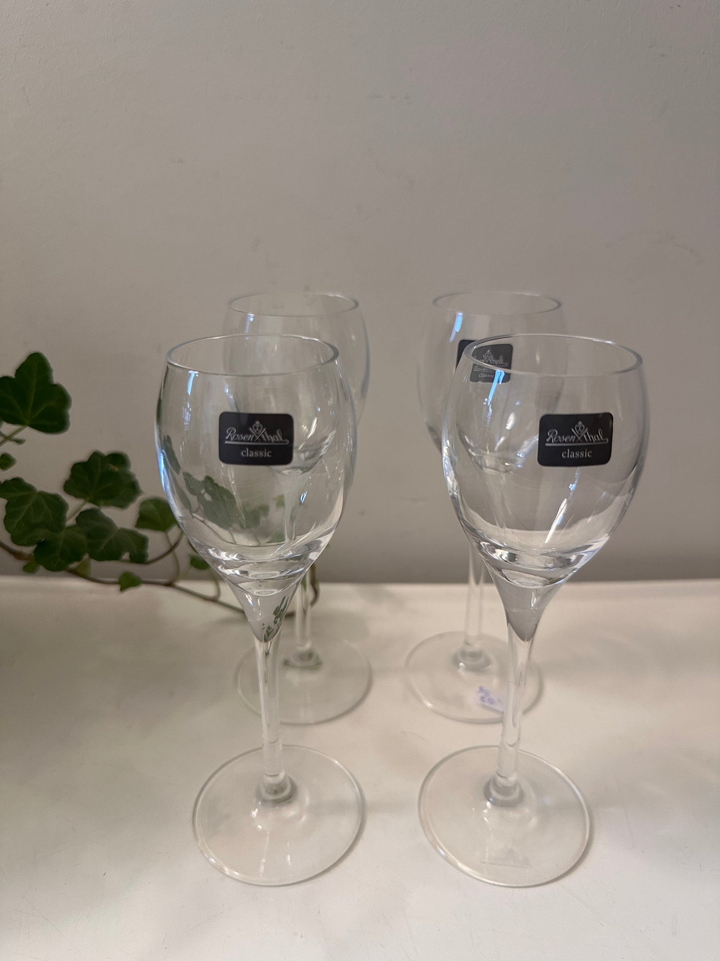 Set van 4 kristallen Rosenthal likeurglazen