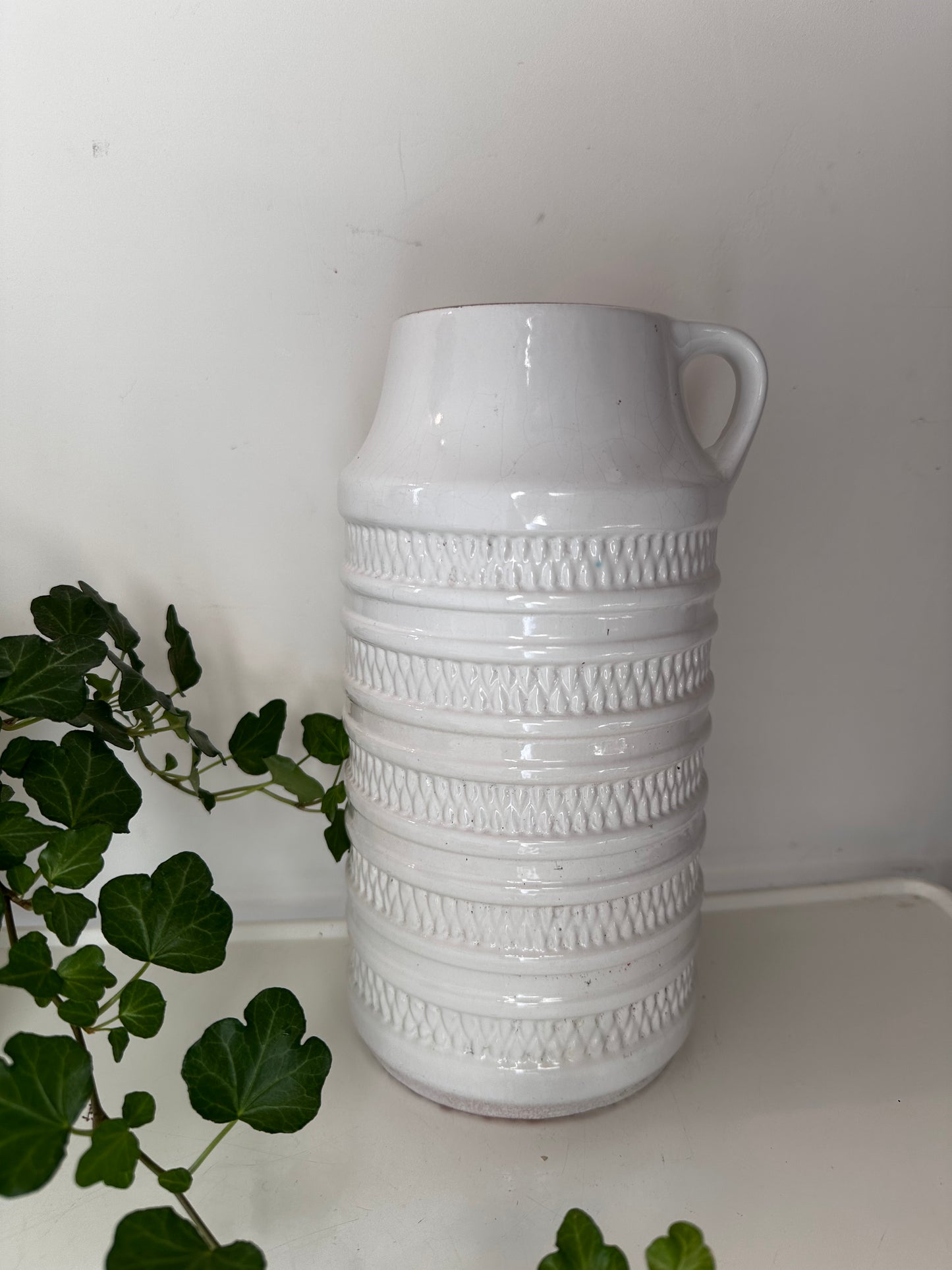 West Germany Jaren 70 witte vaas