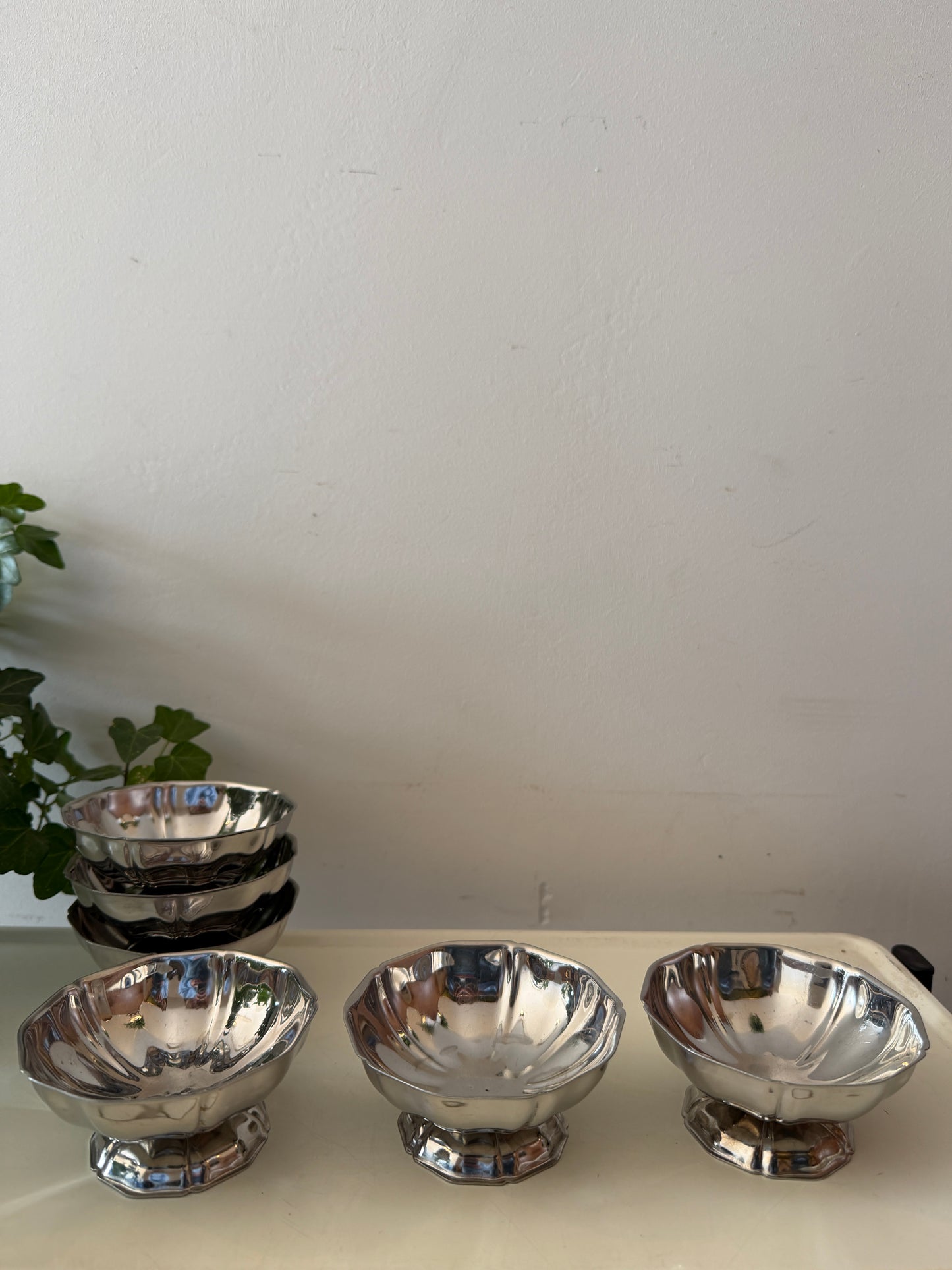 Set van 6 Chrome ijscoupes