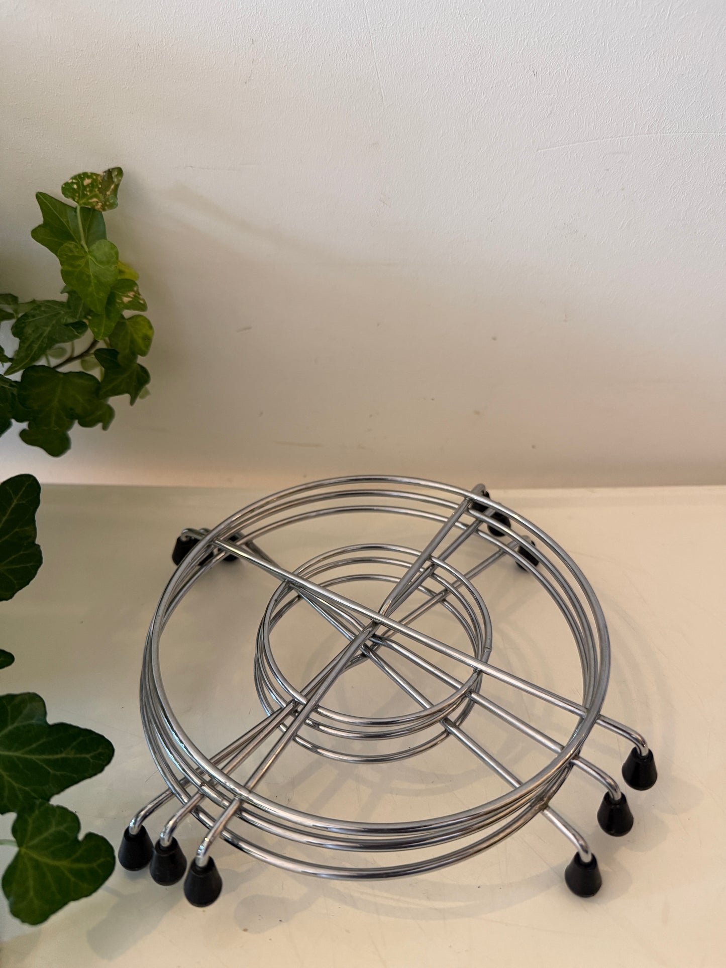 Set van 3 jaren 70 onderzetters chroom