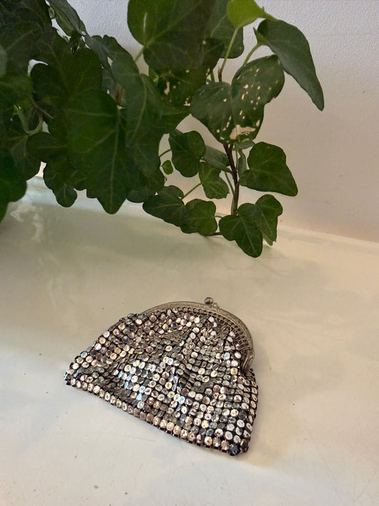 Vintage metalen mesh portemonneetje