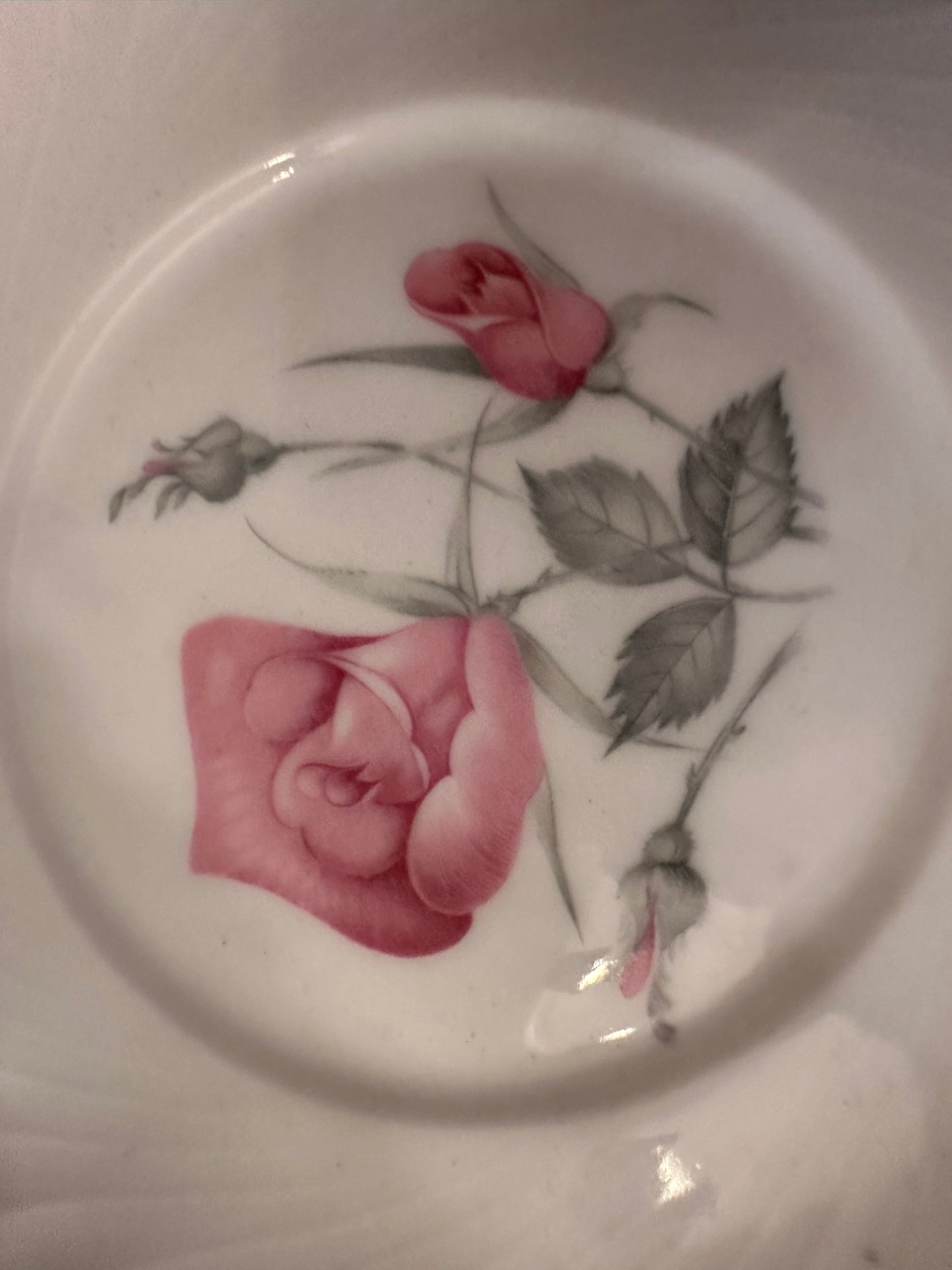 Set van 6 porseleinen gebaksbordjes