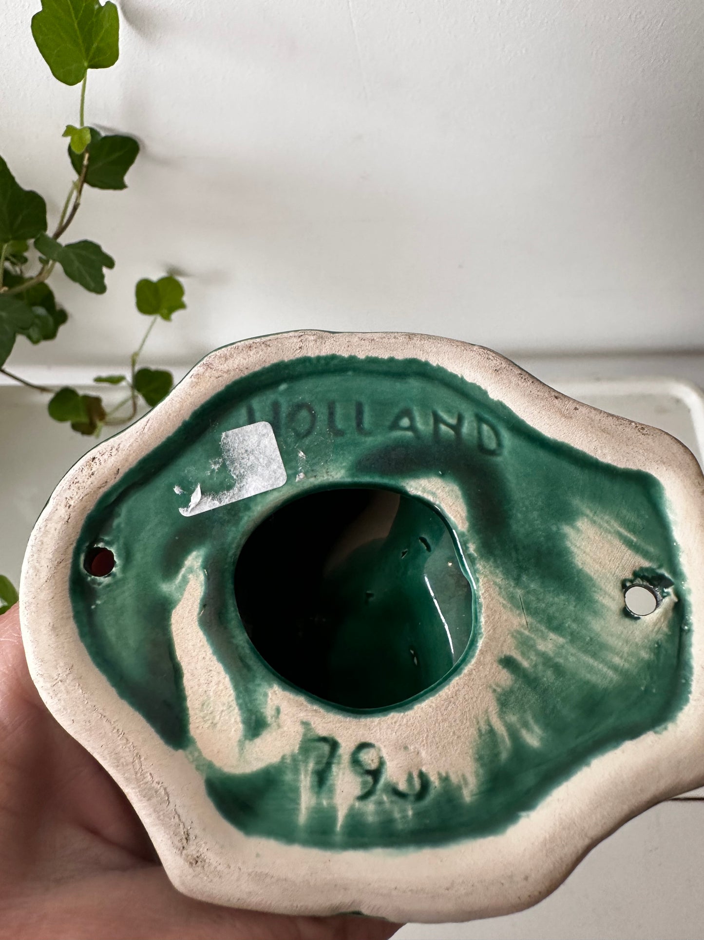 Keramieken vintage wandbakje