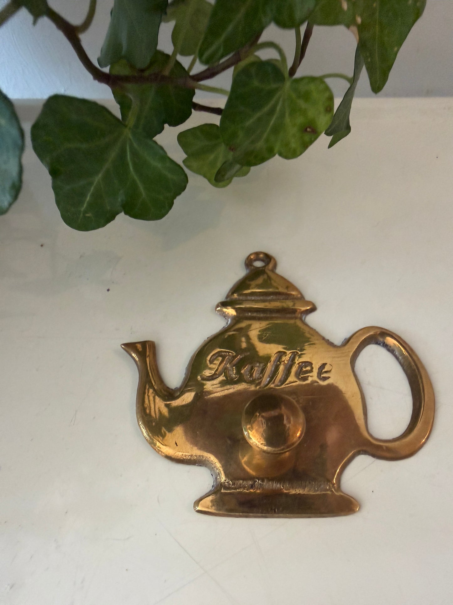 Messing koffiepot haakje
